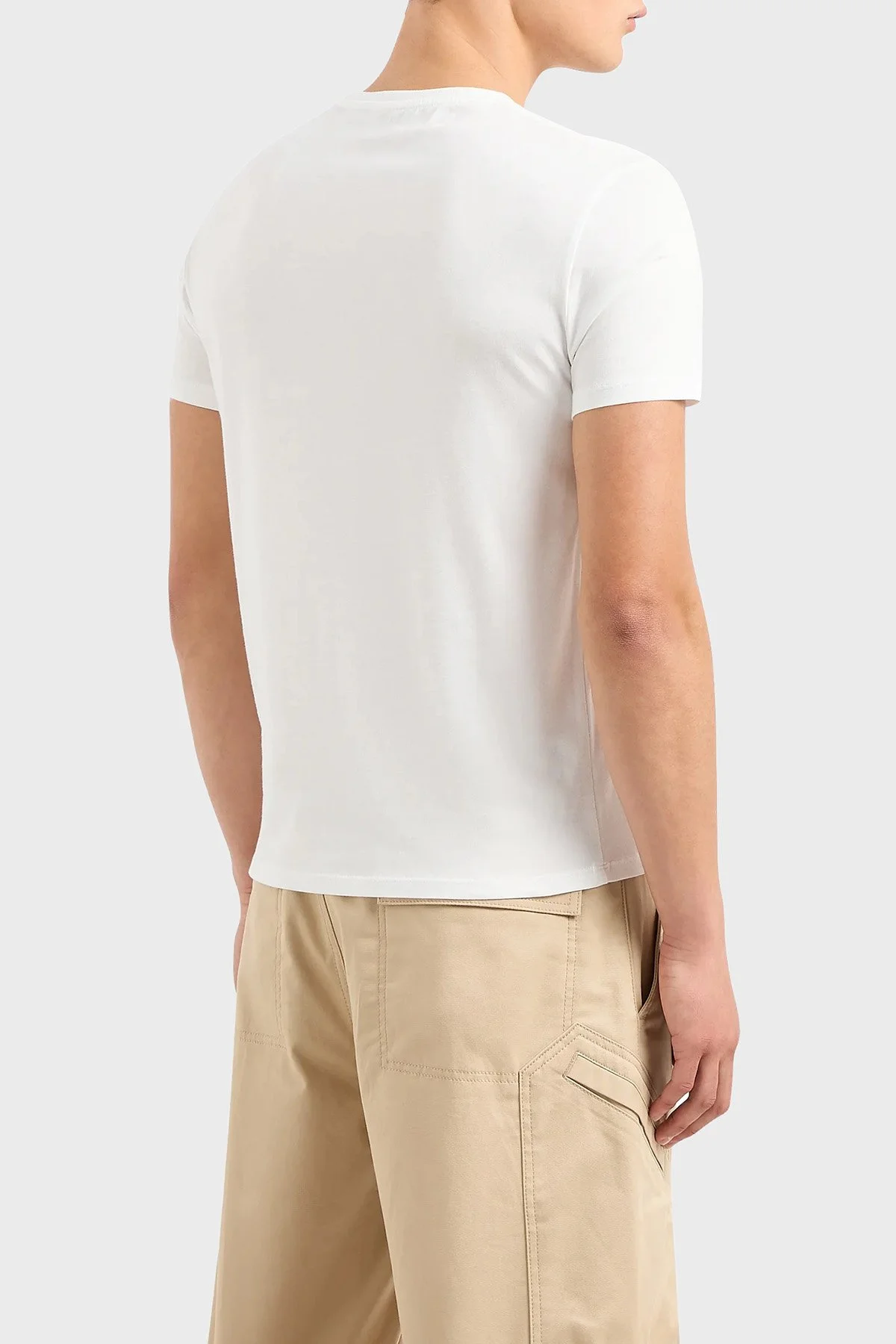 Armani Exchange Pamuklu Regular Fit Bisiklet Yaka Erkek T Shirt 3DZTAG ZJ9TZ 1116 Beyaz - 3