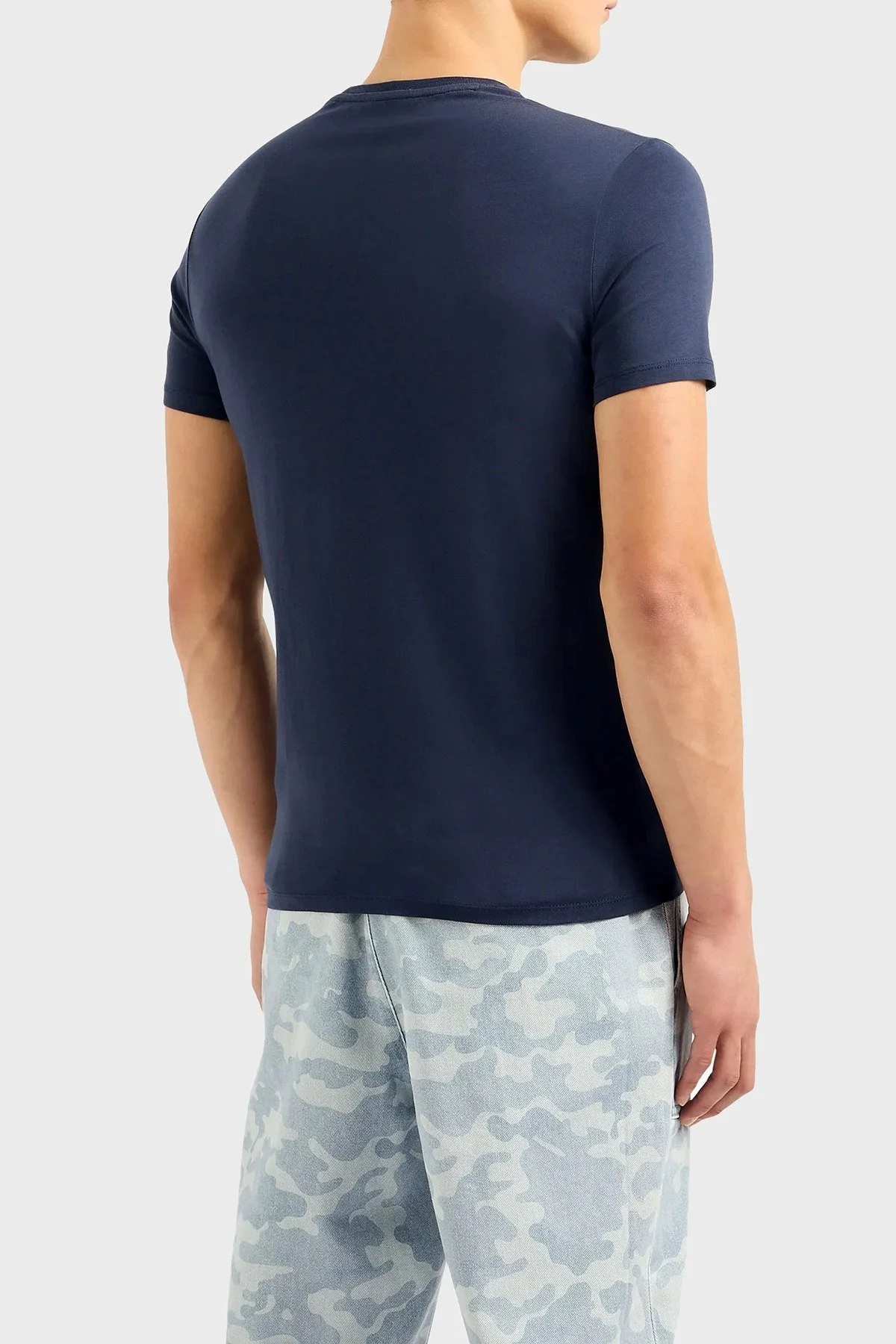 Armani Exchange Pamuklu Regular Fit Bisiklet Yaka Erkek T Shirt 3DZTAG ZJ9TZ 15CX LACİVERT - 2
