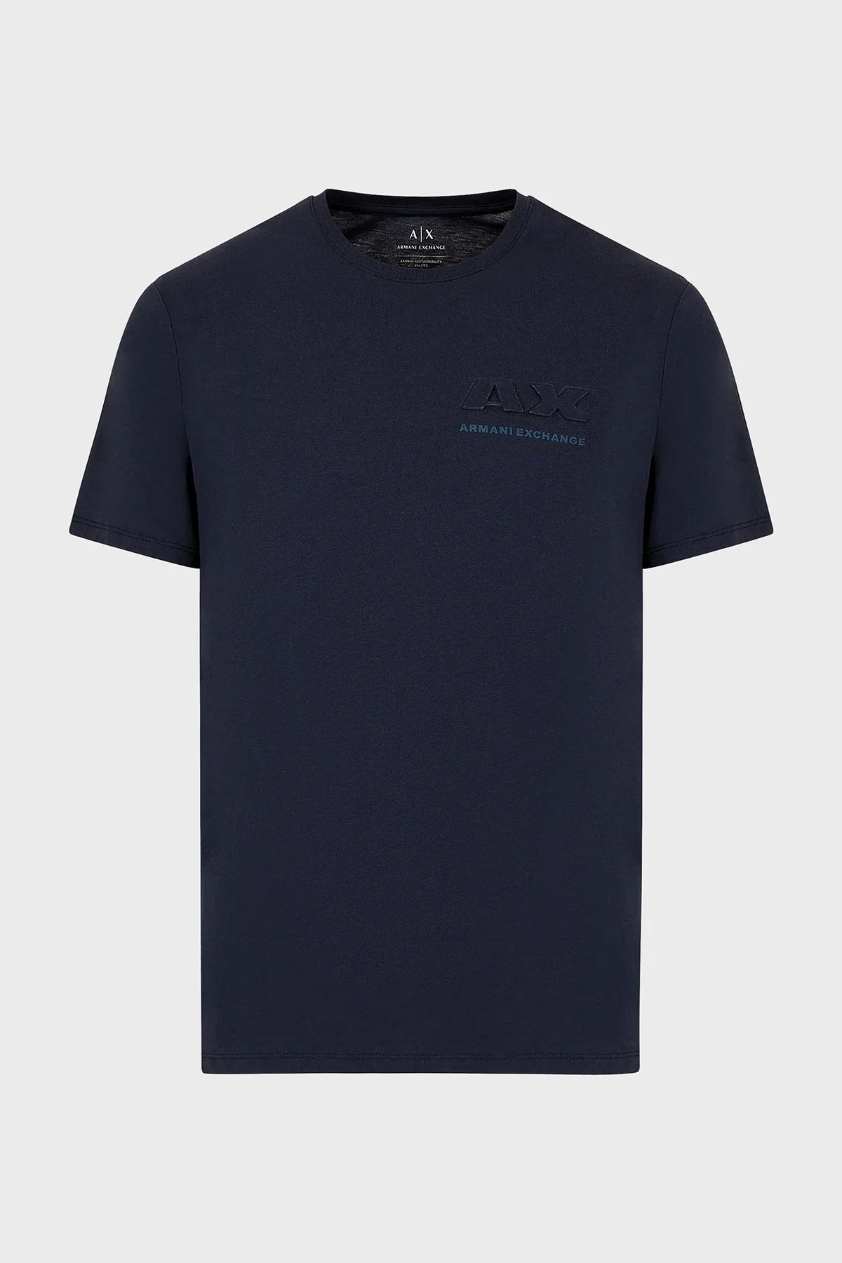 Armani Exchange Pamuklu Regular Fit Bisiklet Yaka Erkek T Shirt 3DZTAG ZJ9TZ 15CX LACİVERT - 5