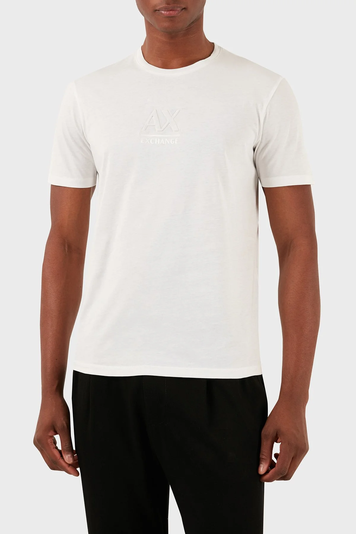 Armani Exchange Pamuklu Regular Fit Bisiklet Yaka Erkek T Shirt 3DZTBF ZJ3VZ 1116 BEYAZ - 1