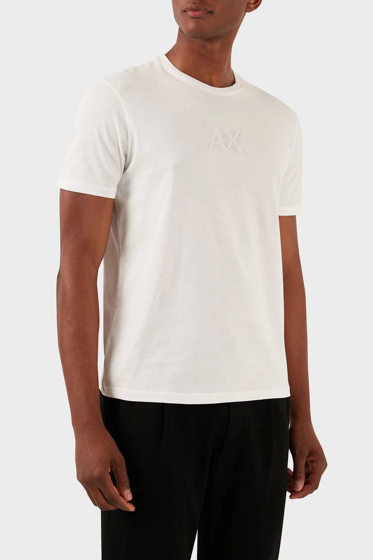 Armani Exchange Pamuklu Regular Fit Bisiklet Yaka Erkek T Shirt 3DZTBF ZJ3VZ 1116 BEYAZ - 5