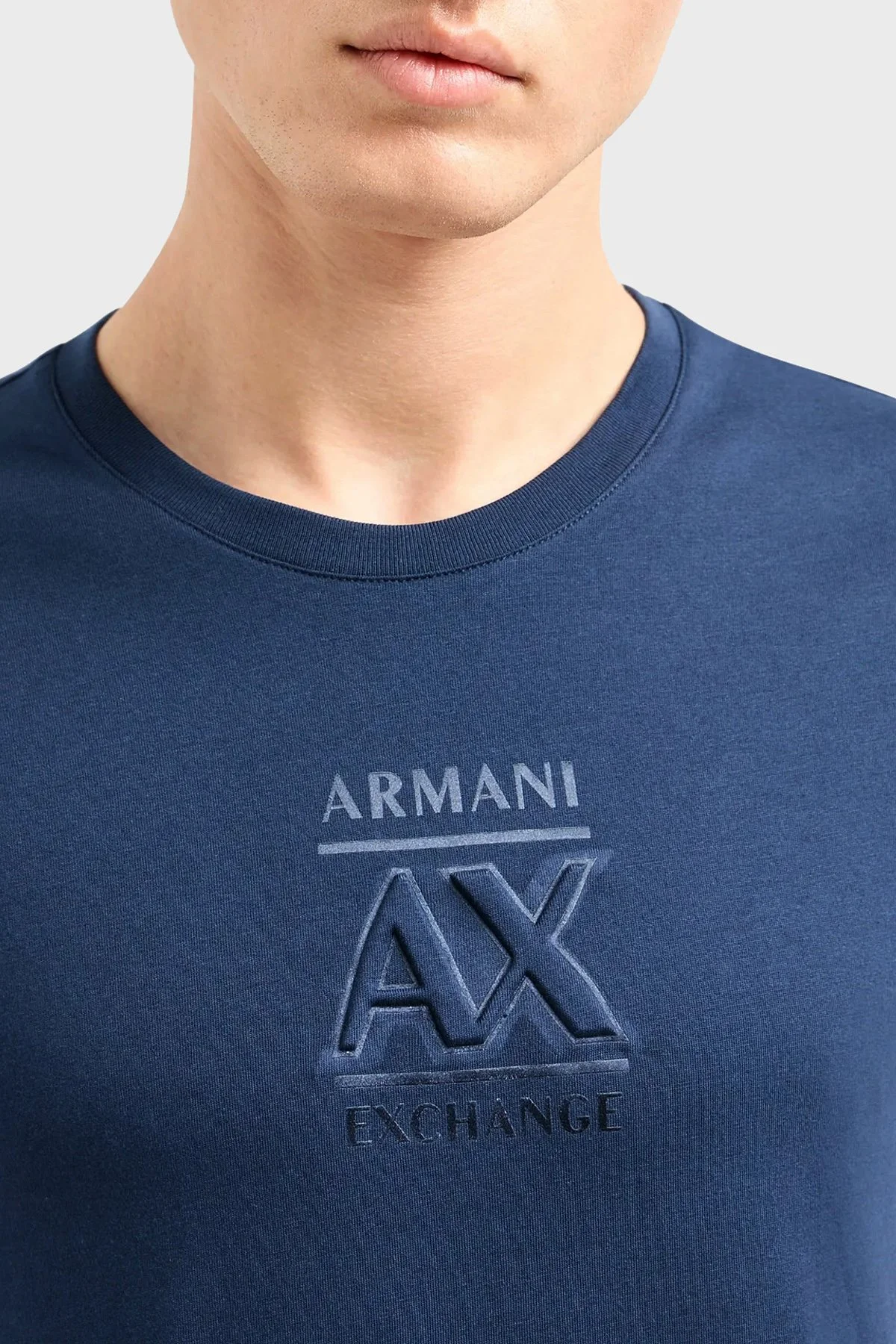 Armani Exchange Pamuklu Regular Fit Bisiklet Yaka Erkek T Shirt 3DZTBF ZJ3VZ 15BA LACİVERT - 2