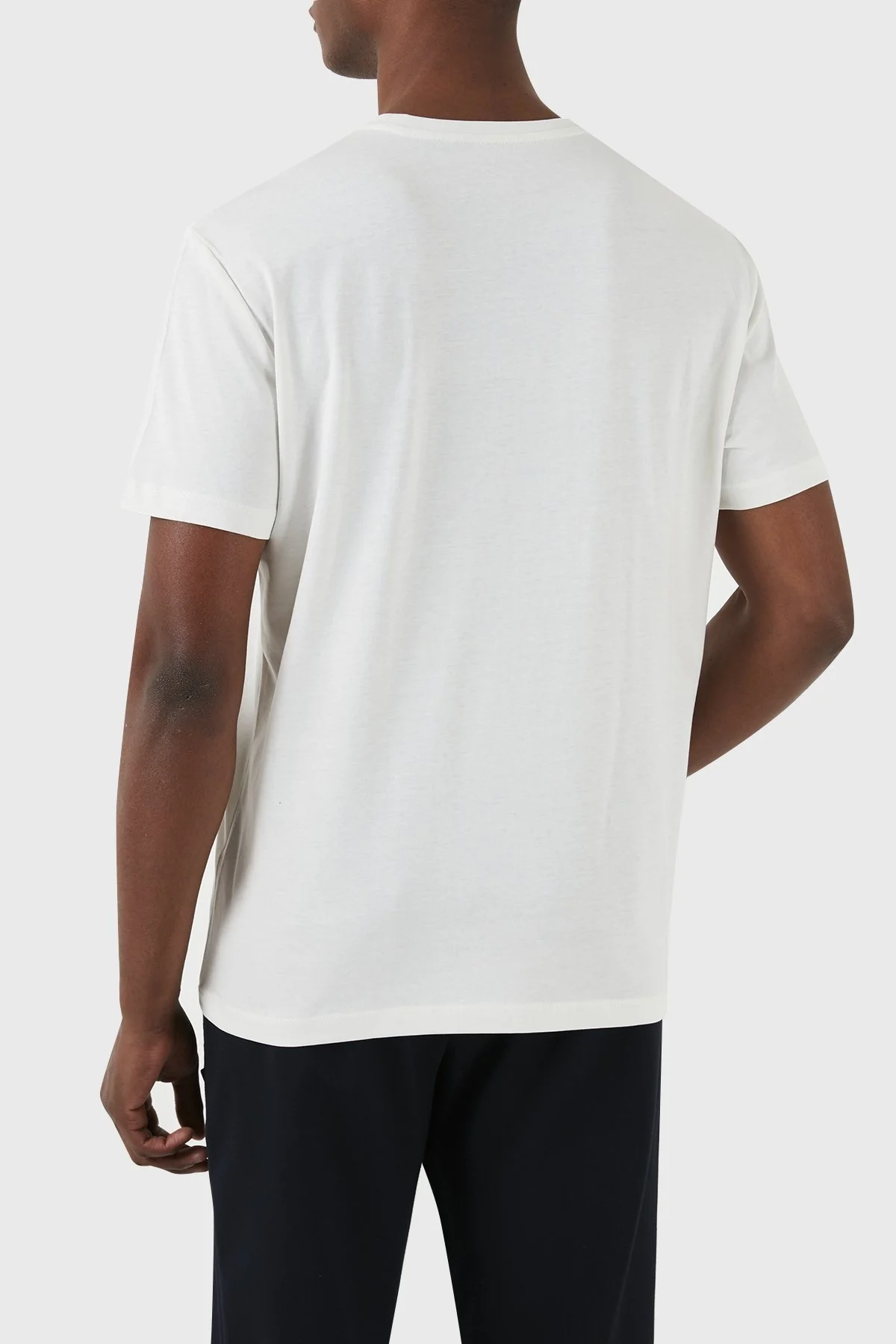 Armani Exchange Pamuklu Regular Fit Bisiklet Yaka Erkek T Shirt 3DZTBK ZJ9TZ 1116 BEYAZ - 8