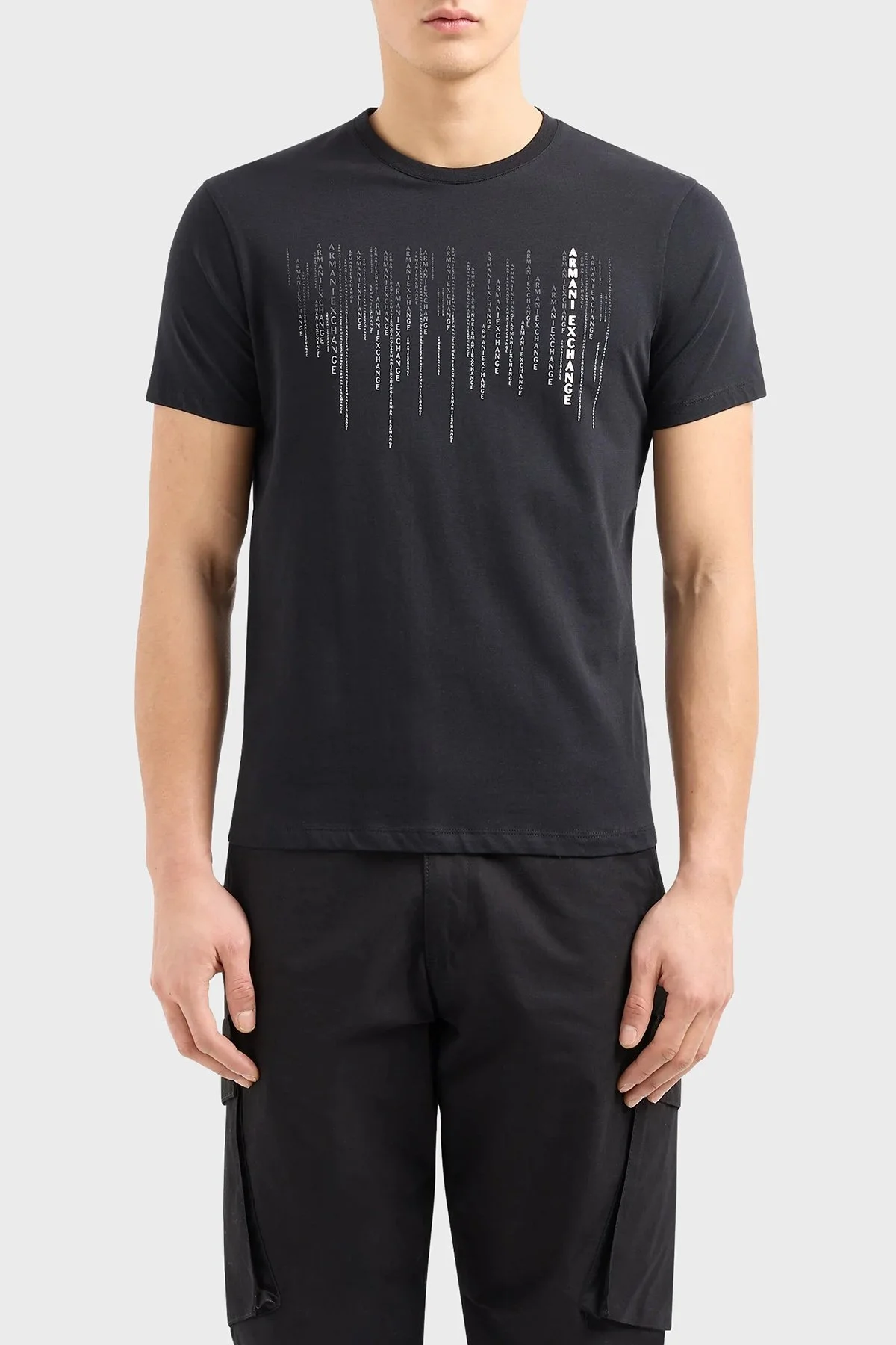 Armani Exchange Pamuklu Regular Fit Bisiklet Yaka Erkek T Shirt 3DZTBK ZJ9TZ 1200 SİYAH - 1