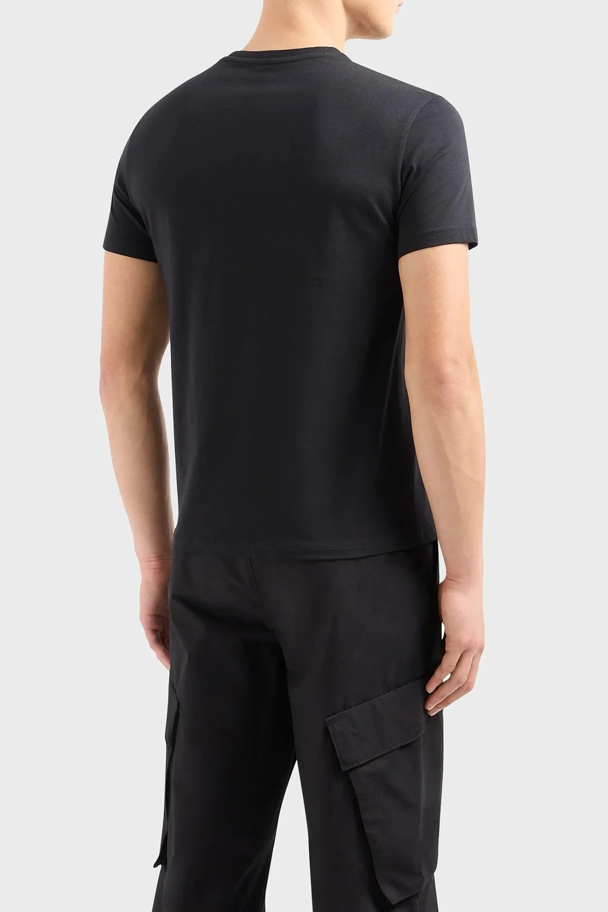 Armani Exchange Pamuklu Regular Fit Bisiklet Yaka Erkek T Shirt 3DZTBK ZJ9TZ 1200 SİYAH - 2