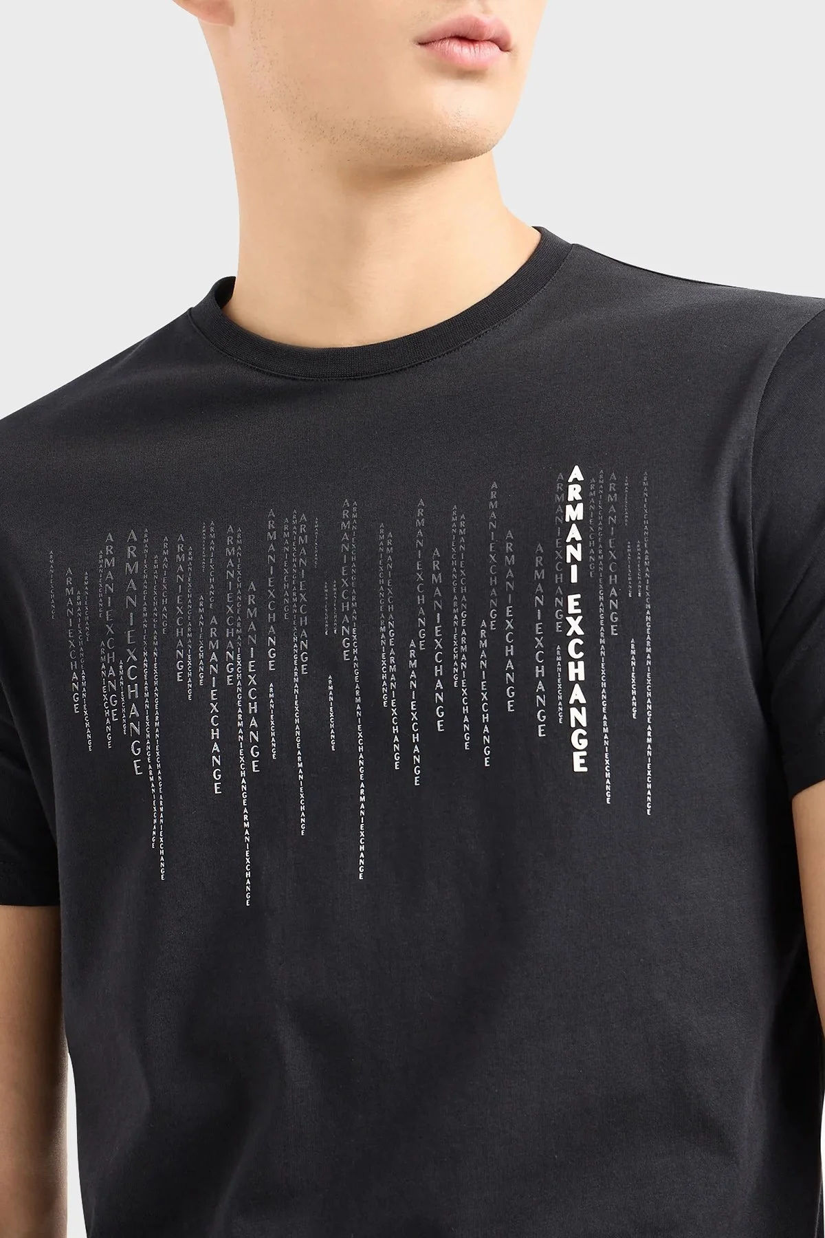 Armani Exchange Pamuklu Regular Fit Bisiklet Yaka Erkek T Shirt 3DZTBK ZJ9TZ 1200 SİYAH - 3