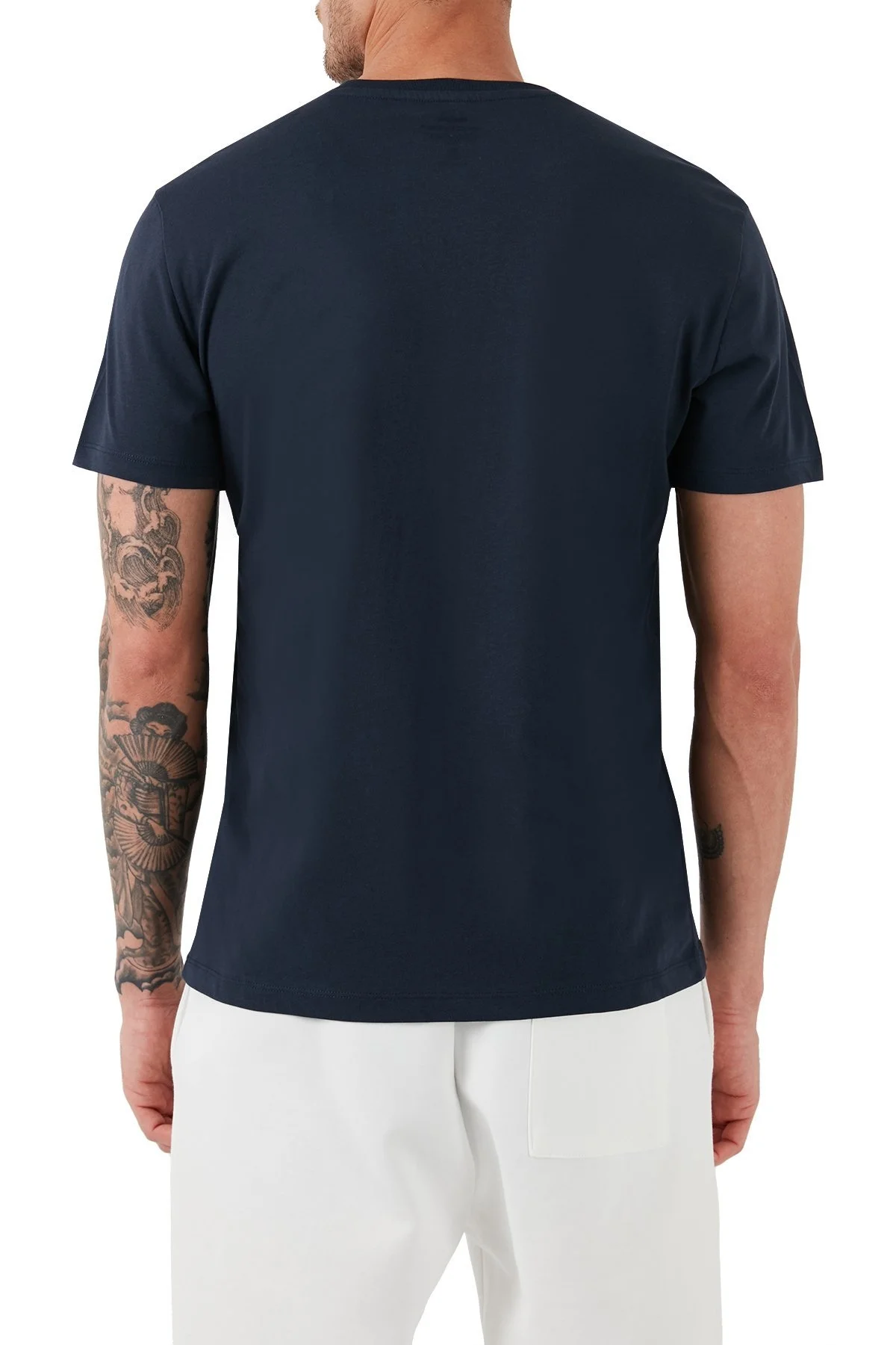 Armani Exchange Pamuklu Regular Fit Bisiklet Yaka Erkek T Shirt 3DZTBK ZJ9TZ 15BA LACİVERT - 2