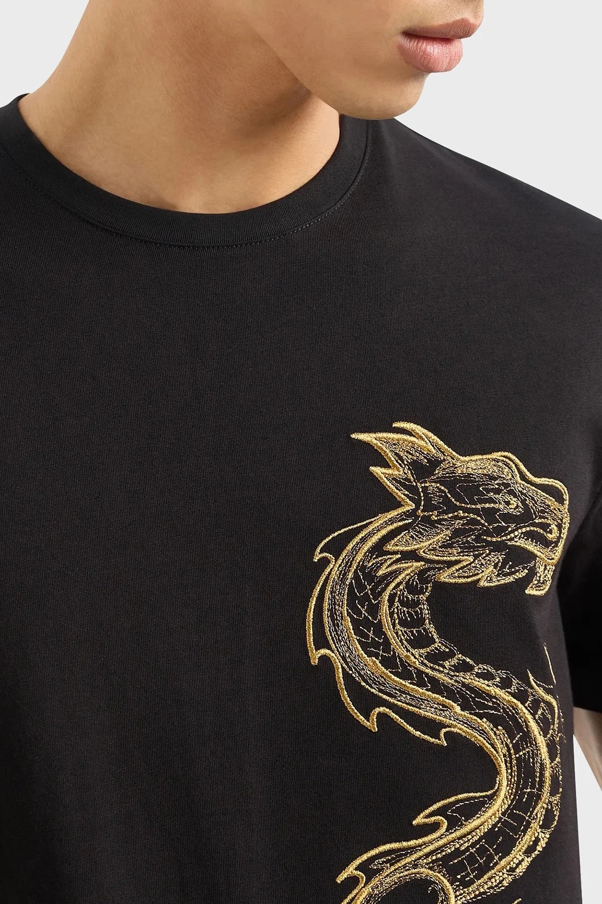 Armani Exchange Pamuklu Regular Fit Bisiklet Yaka Erkek T Shirt 3DZTDD ZJ9JZ 1200 SİYAH - 4