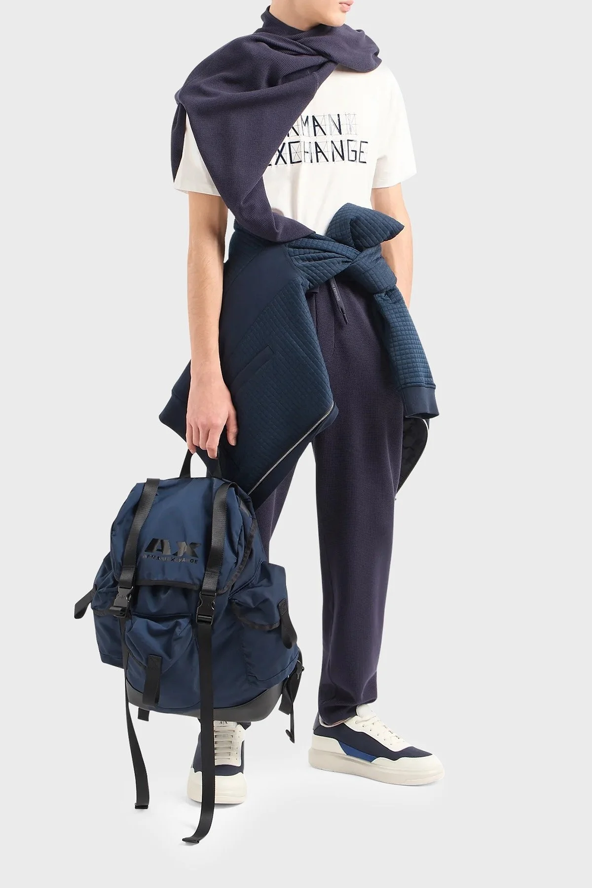 Armani Exchange Pamuklu Regular Fit Bisiklet Yaka Erkek T Shirt 3DZTHC ZJH4Z 1116 BEYAZ - 3