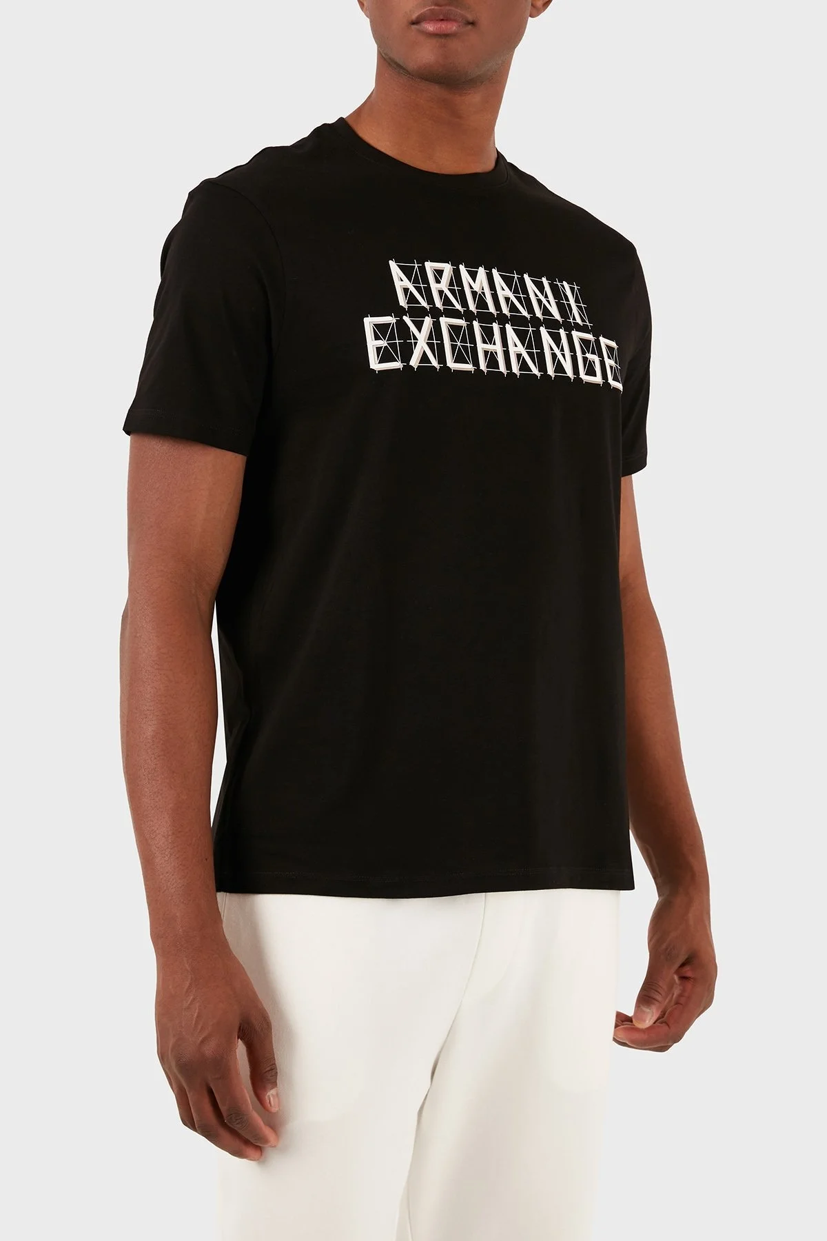 Armani Exchange Pamuklu Regular Fit Bisiklet Yaka Erkek T Shirt 3DZTHC ZJH4Z 1200 SİYAH - 5