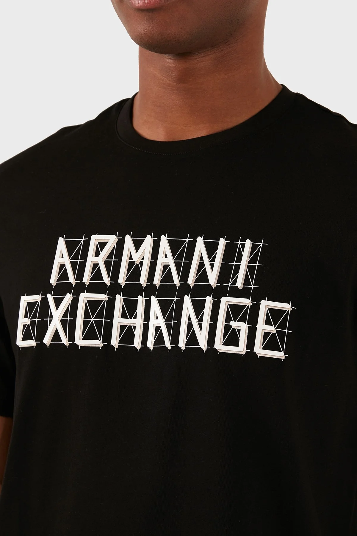 Armani Exchange Pamuklu Regular Fit Bisiklet Yaka Erkek T Shirt 3DZTHC ZJH4Z 1200 SİYAH - 6