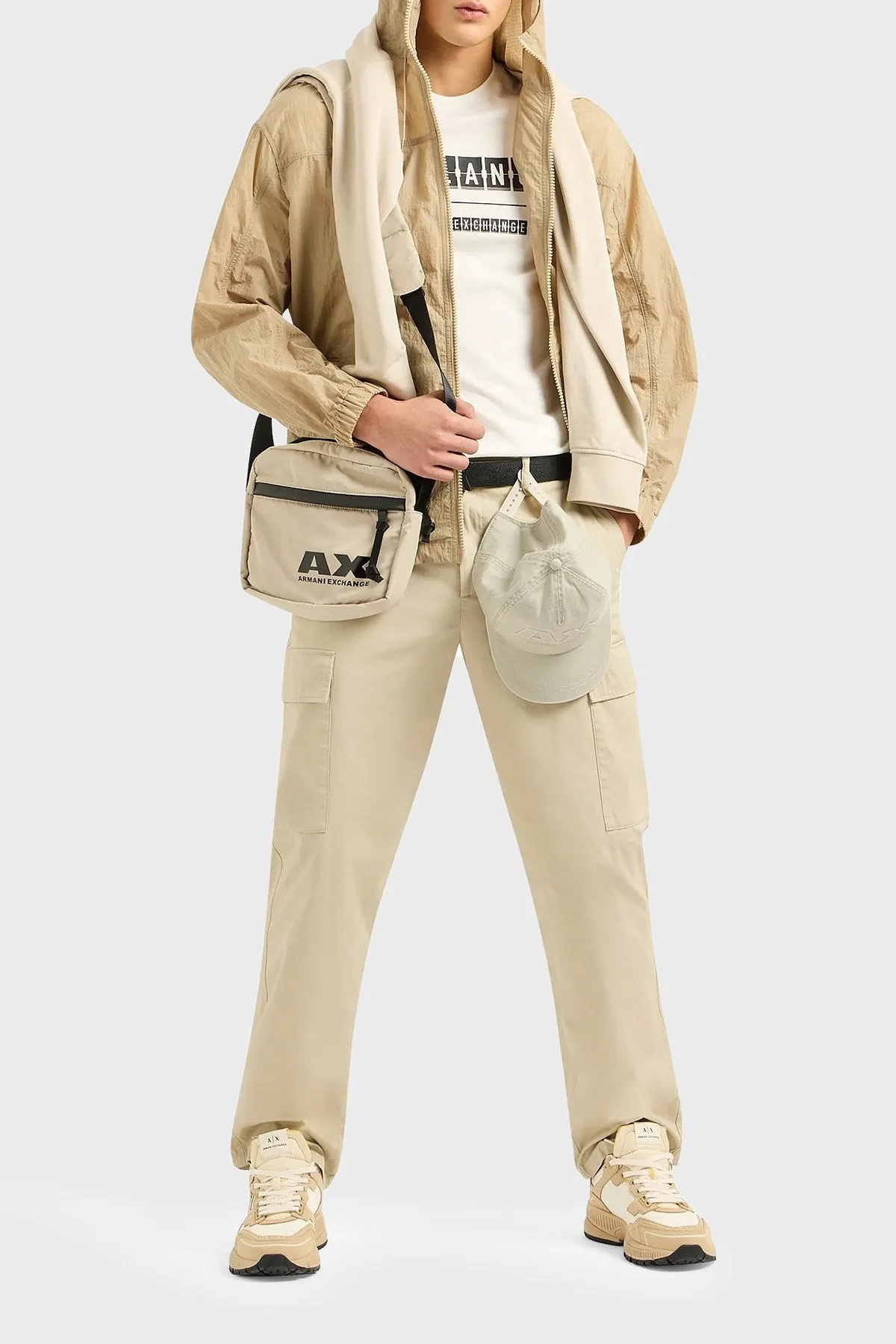 Armani Exchange Pamuklu Regular Fit Bisiklet Yaka Erkek T Shirt 3DZTHE ZJH4Z 61AK BEYAZ - 7