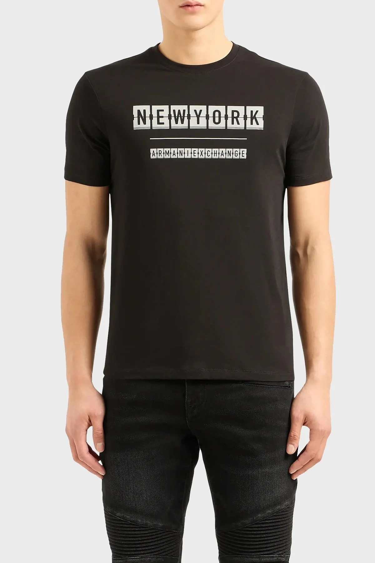 Armani Exchange Pamuklu Regular Fit Bisiklet Yaka Erkek T Shirt 3DZTHE ZJH4Z 72AC SİYAH - 6