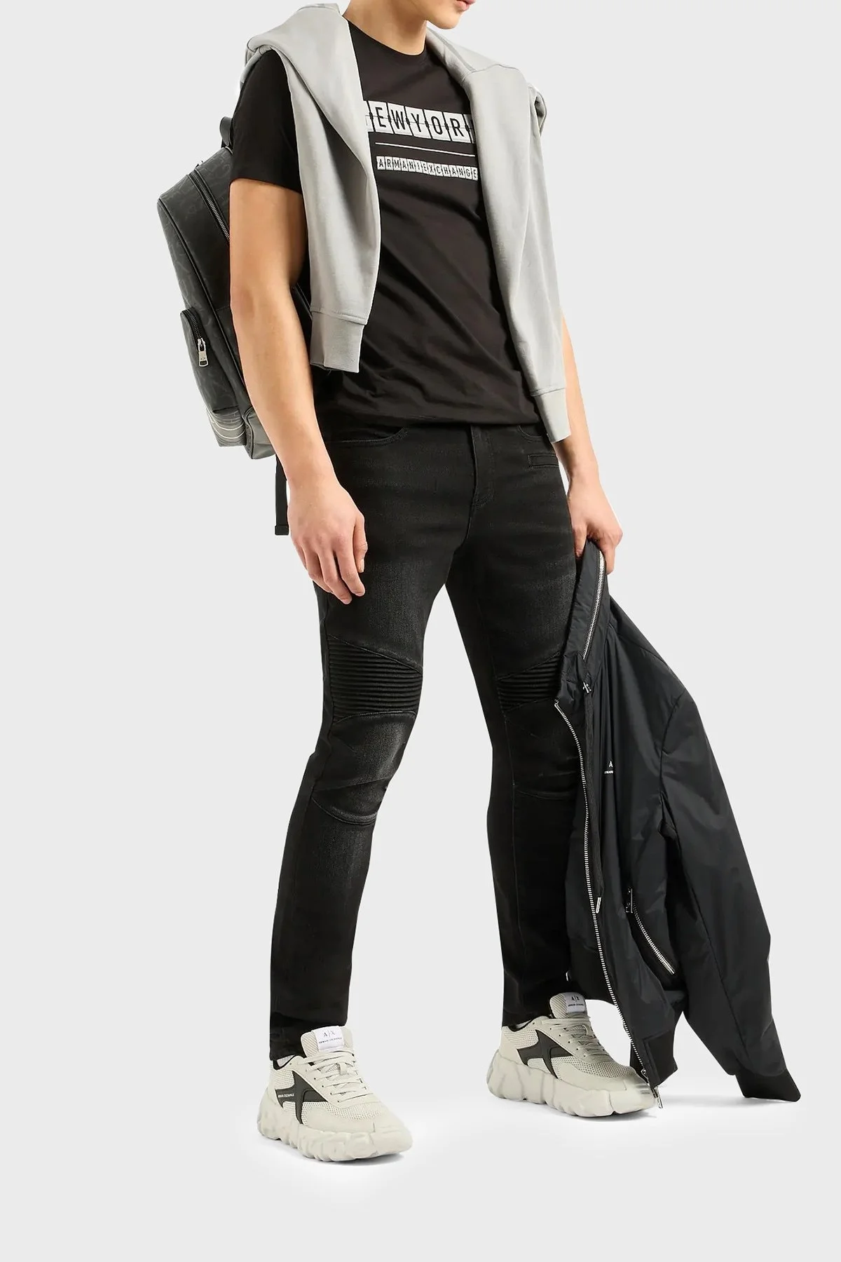 Armani Exchange Pamuklu Regular Fit Bisiklet Yaka Erkek T Shirt 3DZTHE ZJH4Z 72AC SİYAH - 7