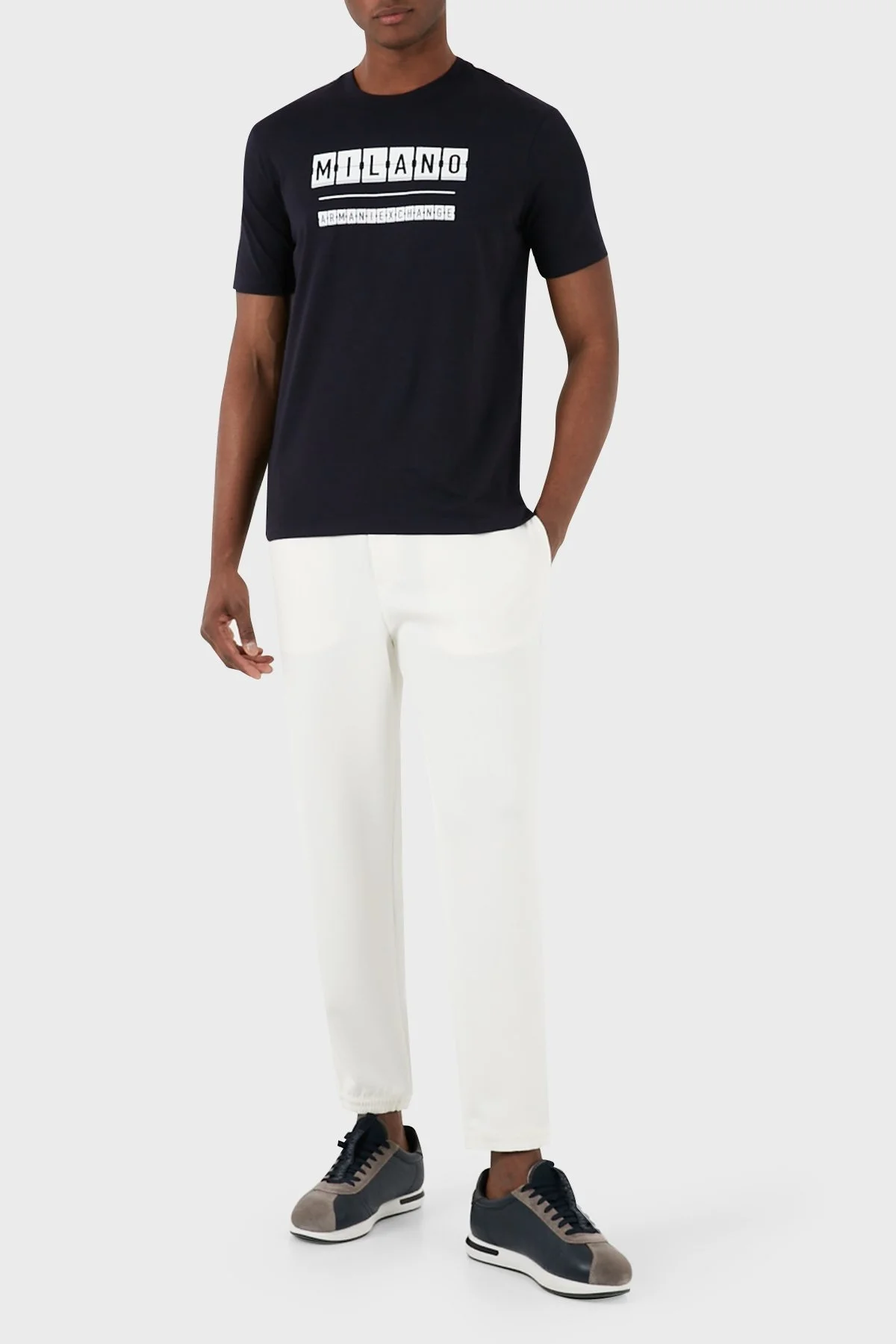 Armani Exchange Pamuklu Regular Fit Bisiklet Yaka Erkek T Shirt 3DZTHE ZJH4Z 75AH LACİVERT - 5