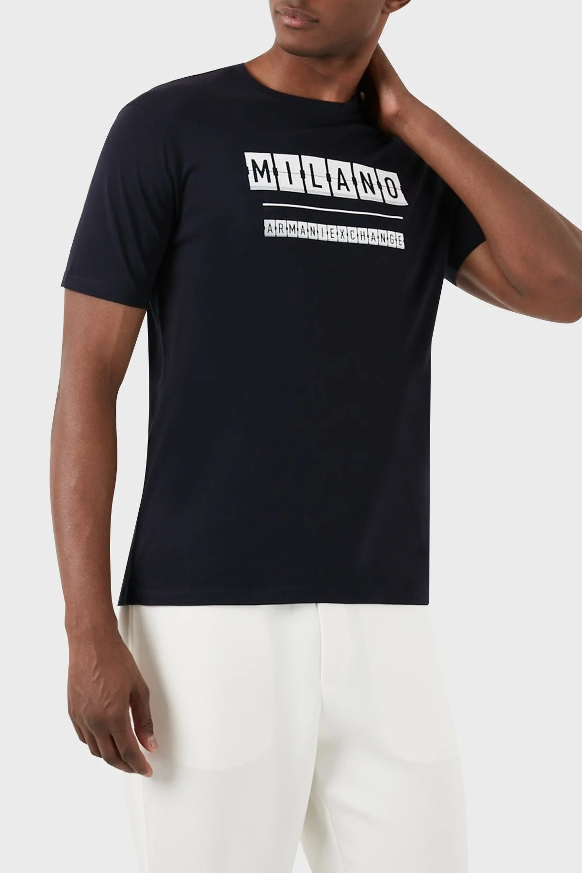 Armani Exchange Pamuklu Regular Fit Bisiklet Yaka Erkek T Shirt 3DZTHE ZJH4Z 75AH LACİVERT - 10