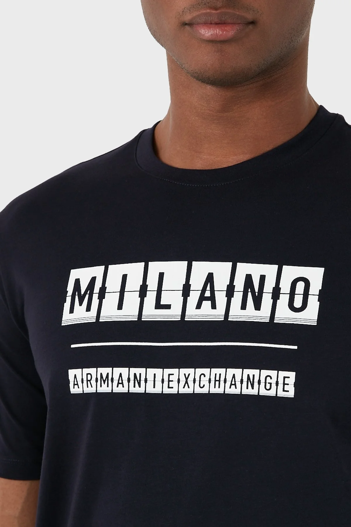 Armani Exchange Pamuklu Regular Fit Bisiklet Yaka Erkek T Shirt 3DZTHE ZJH4Z 75AH LACİVERT - 12