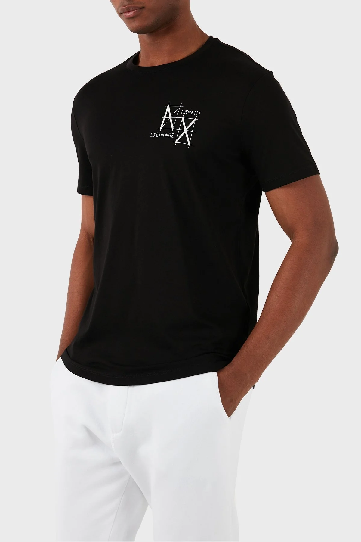 Armani Exchange Pamuklu Regular Fit Bisiklet Yaka Erkek T Shirt 3DZTHQ ZJBYZ 1200 SİYAH - 3