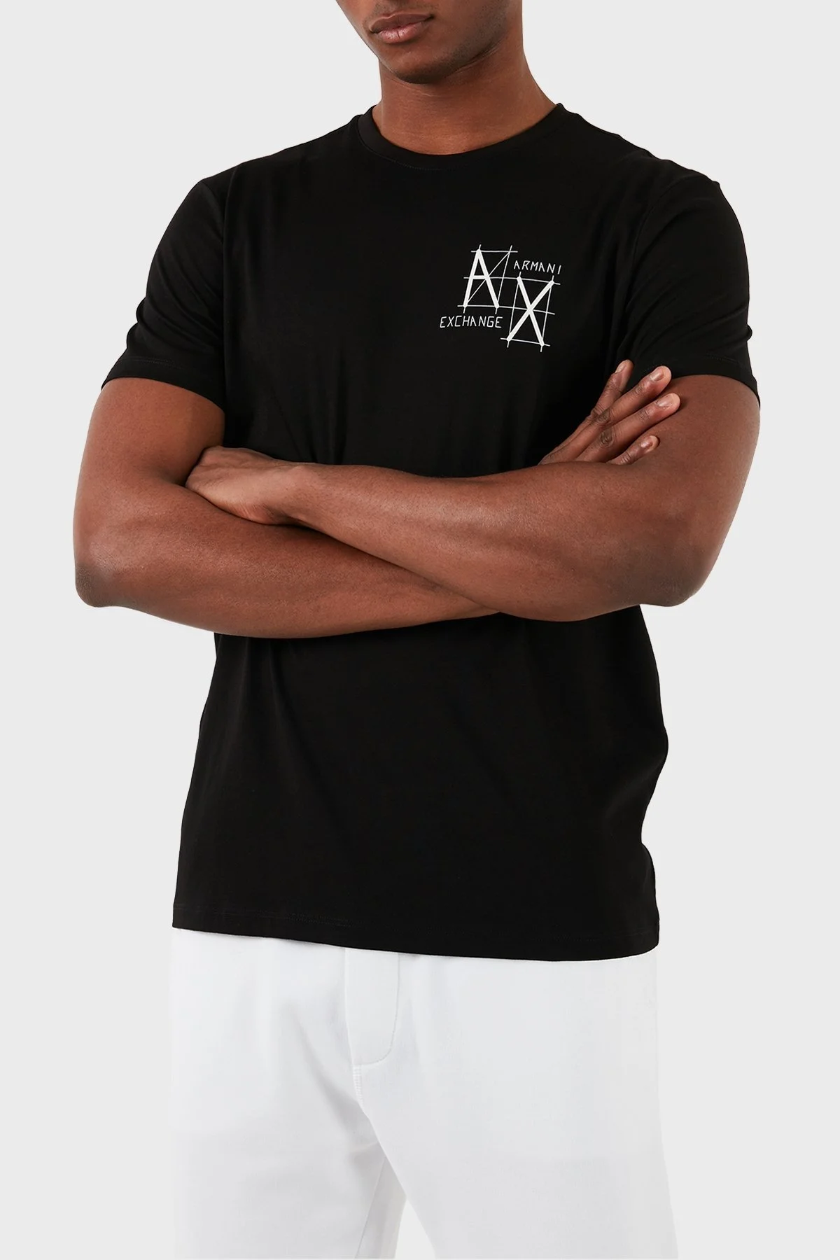 Armani Exchange Pamuklu Regular Fit Bisiklet Yaka Erkek T Shirt 3DZTHQ ZJBYZ 1200 SİYAH - 4
