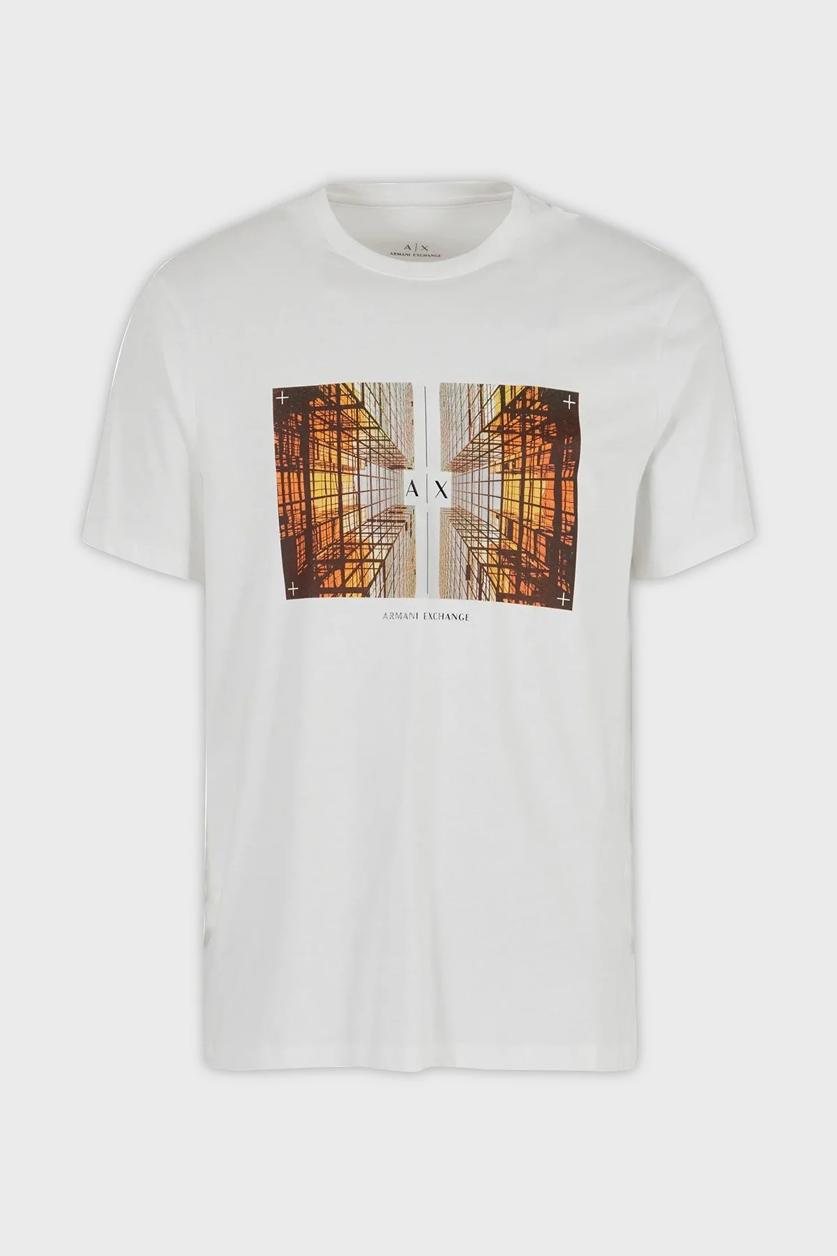 Armani Exchange Pamuklu Regular Fit Bisiklet Yaka Erkek T Shirt 3DZTHV ZJBYZ 1116 BEYAZ - 4