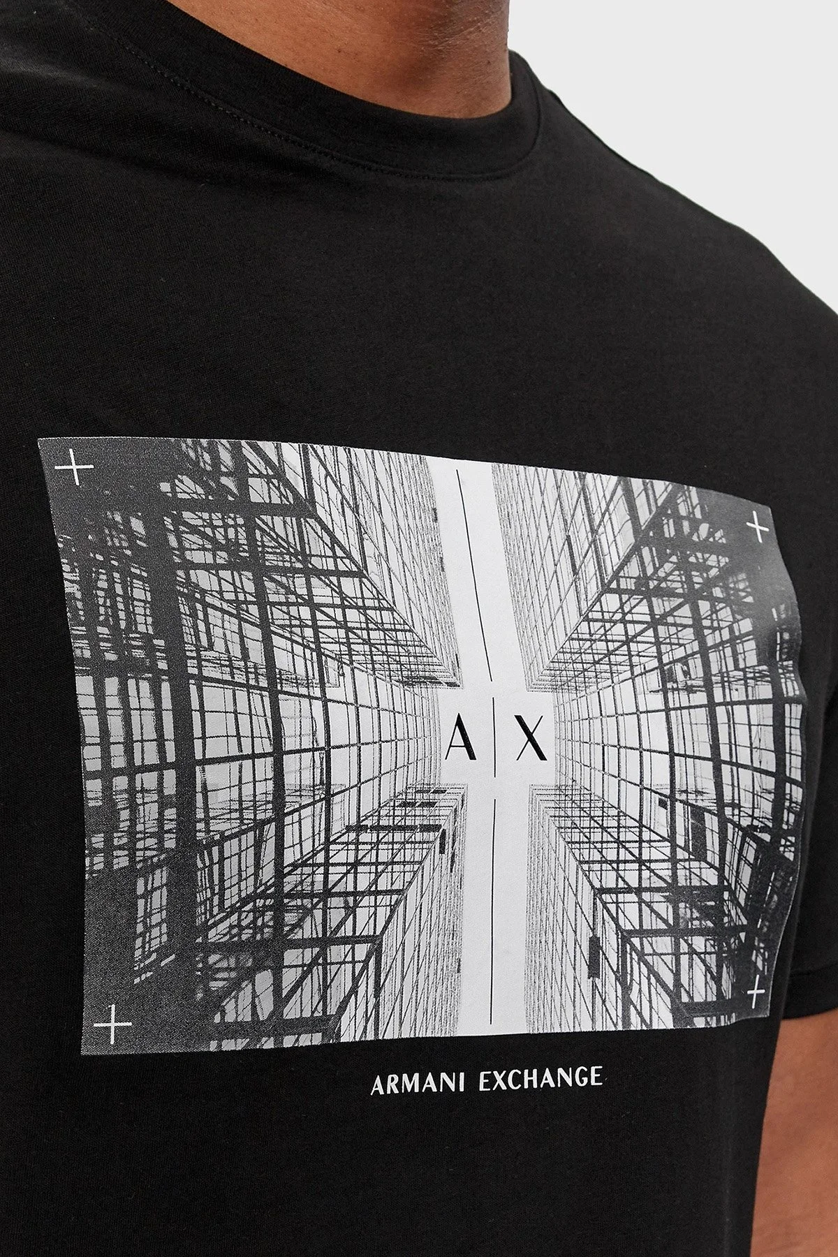 Armani Exchange Pamuklu Regular Fit Bisiklet Yaka Erkek T Shirt 3DZTHV ZJBYZ 1200 SİYAH - 4
