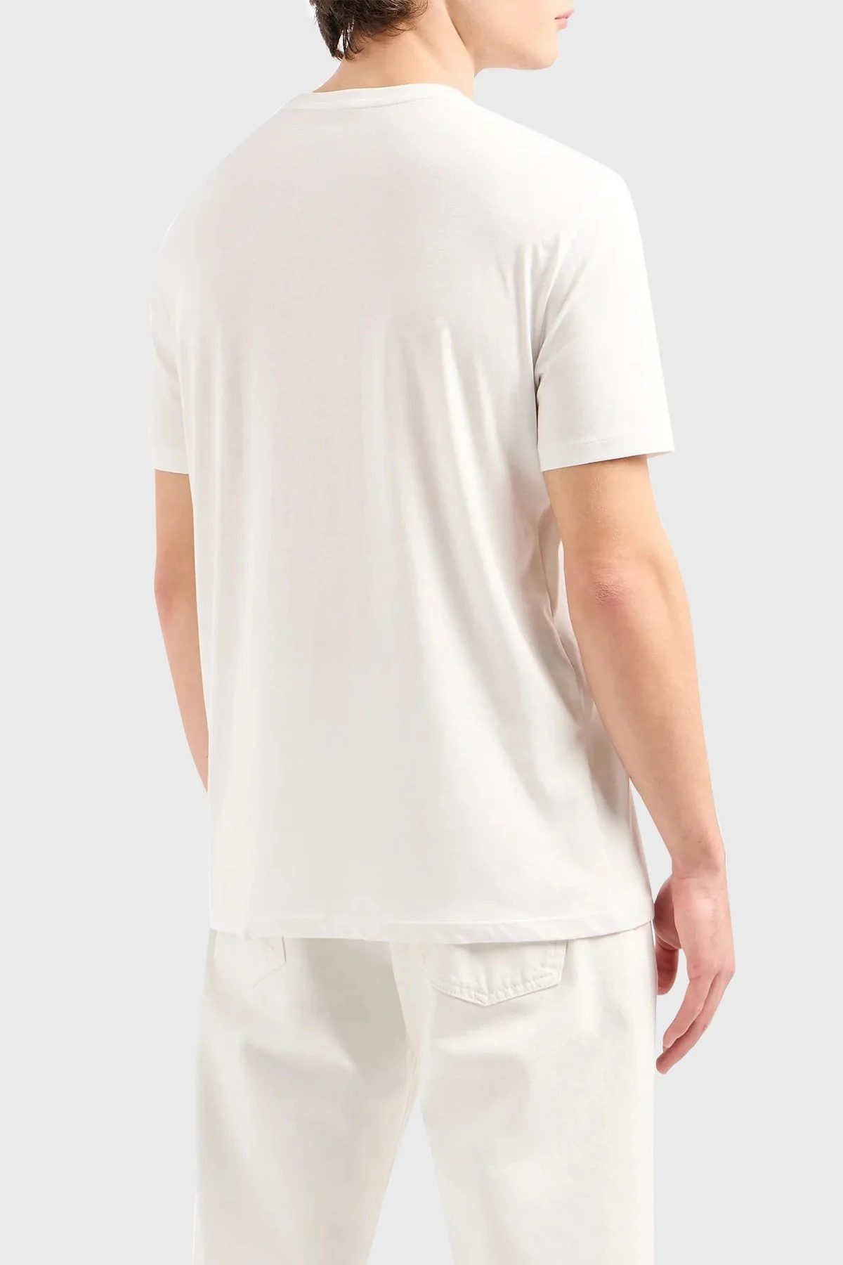 Armani Exchange Pamuklu Regular Fit Bisiklet Yaka Erkek T Shirt 3DZTJB ZJBYZ 1116 BEYAZ - 7