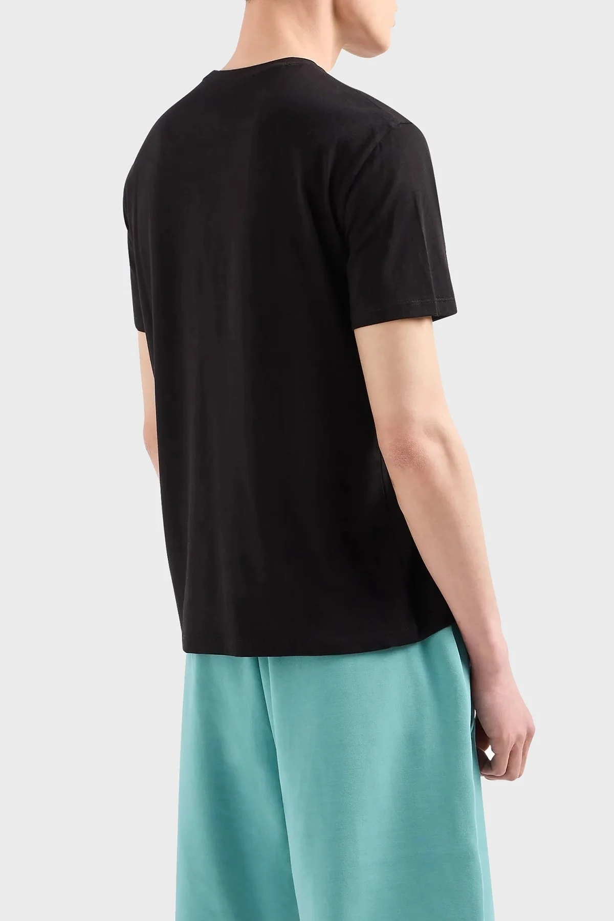 Armani Exchange Pamuklu Regular Fit Bisiklet Yaka Erkek T Shirt 3DZTJU ZJH4Z 1200 SİYAH - 2