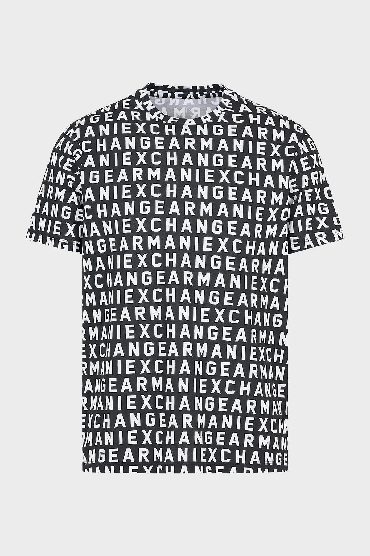 Armani Exchange Pamuklu Regular Fit Bisiklet Yaka Erkek T Shirt 3DZTJW ZJH4Z 8276 SİYAH-BEYAZ - 4