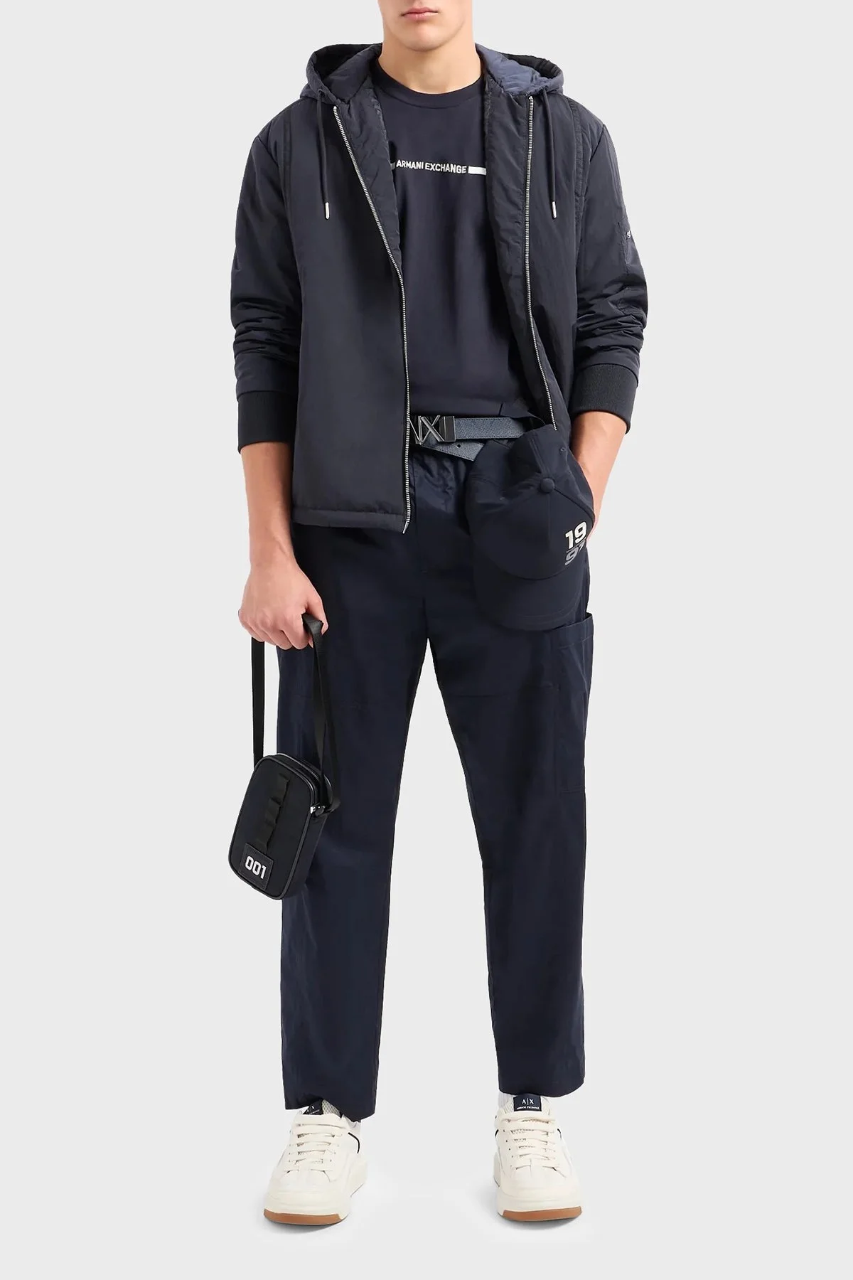 Armani Exchange Pamuklu Regular Fit Bisiklet Yaka Erkek T Shirt 3DZTLG ZJ9JZ 1583 LACİVERT - 7