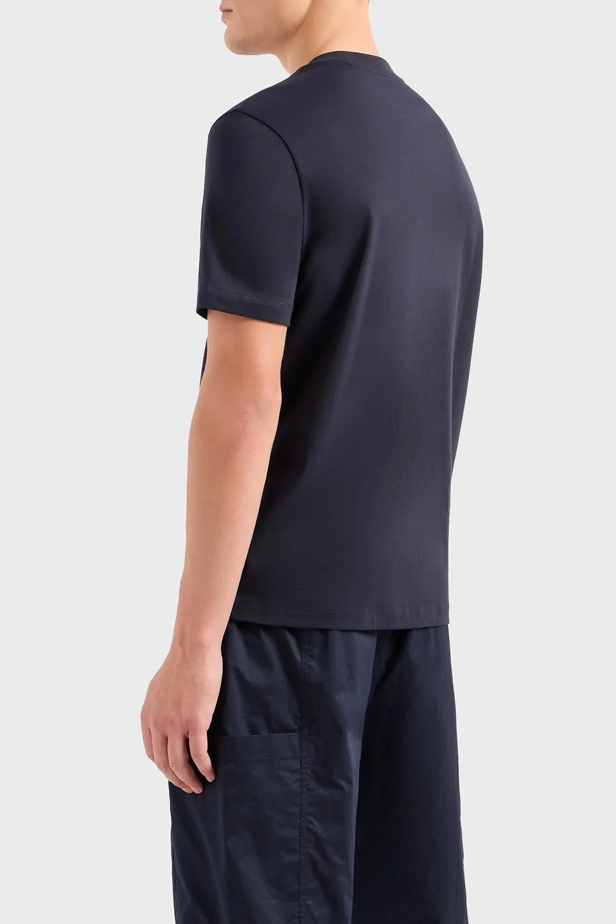 Armani Exchange Pamuklu Regular Fit Bisiklet Yaka Erkek T Shirt 3DZTLG ZJ9JZ 1583 LACİVERT - 8