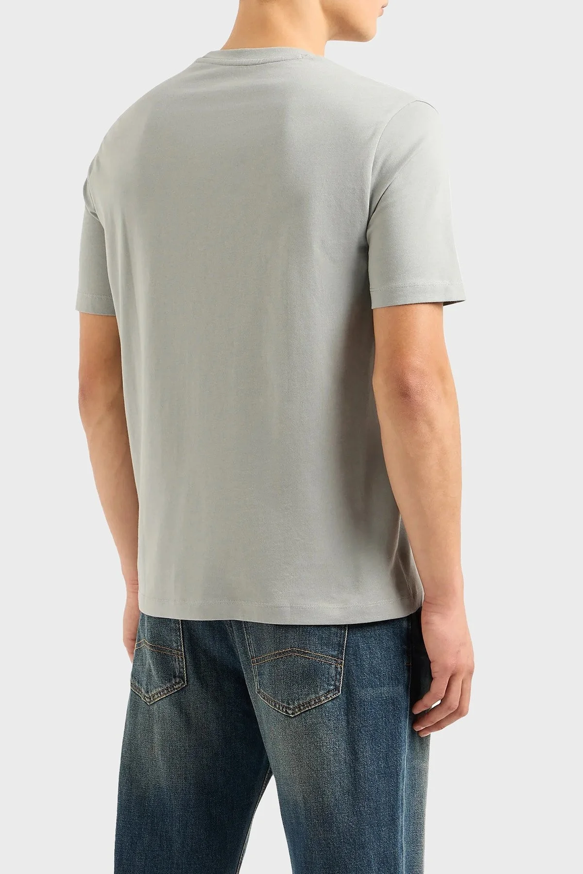 Armani Exchange Pamuklu Regular Fit Bisiklet Yaka Erkek T Shirt 3DZTLG ZJ9JZ 1996 GRİ - 2