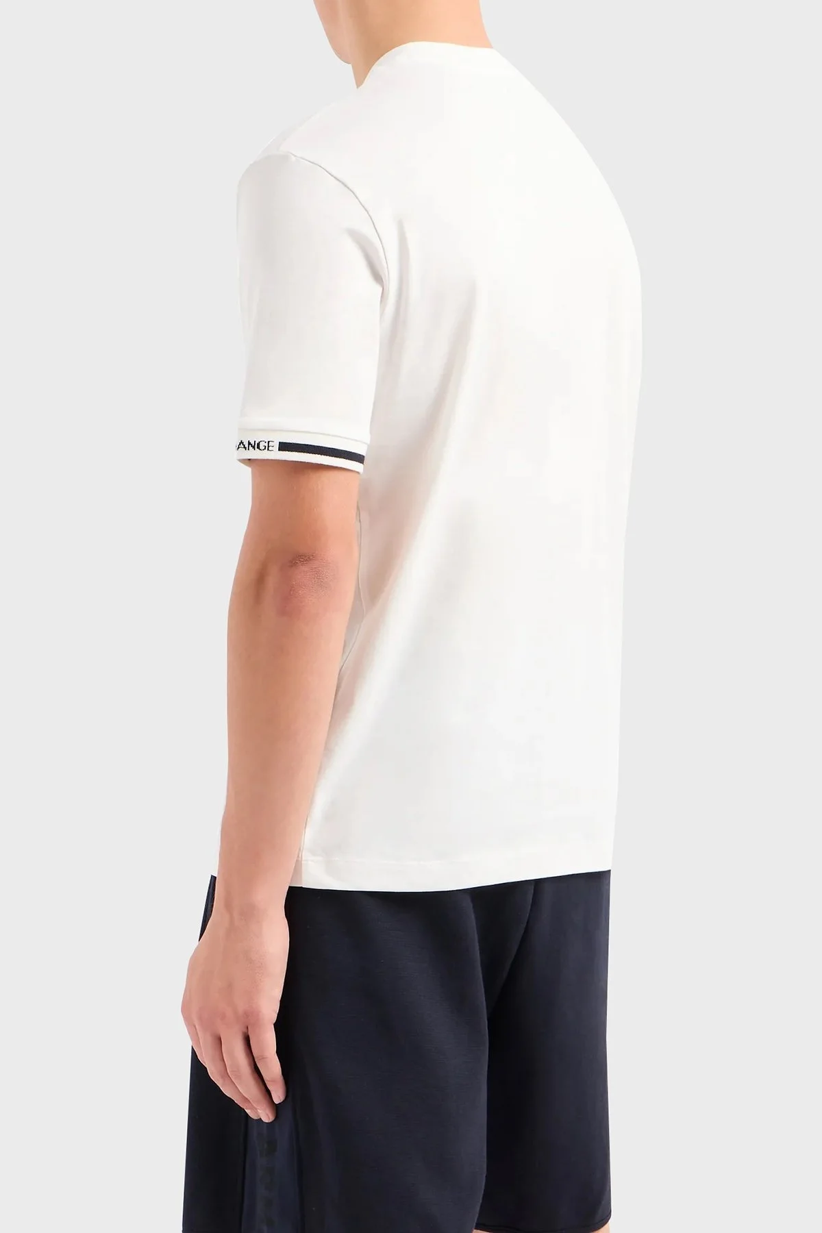 Armani Exchange Pamuklu Regular Fit Bisiklet Yaka Erkek T Shirt 3DZTLR ZJLFZ 1116 BEYAZ - 2