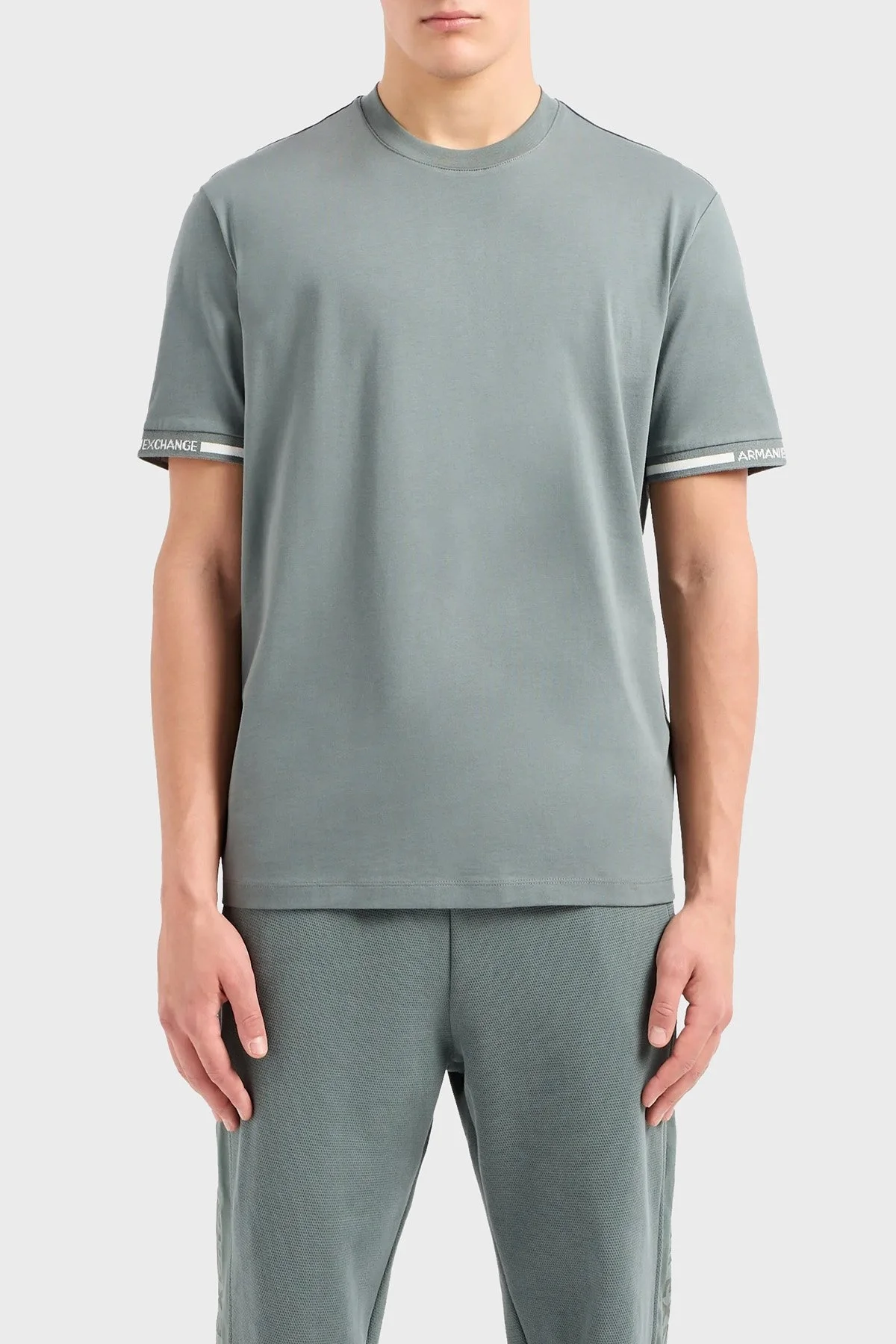 Armani Exchange Pamuklu Regular Fit Bisiklet Yaka Erkek T Shirt 3DZTLR ZJLFZ 1888 MİNT - 1