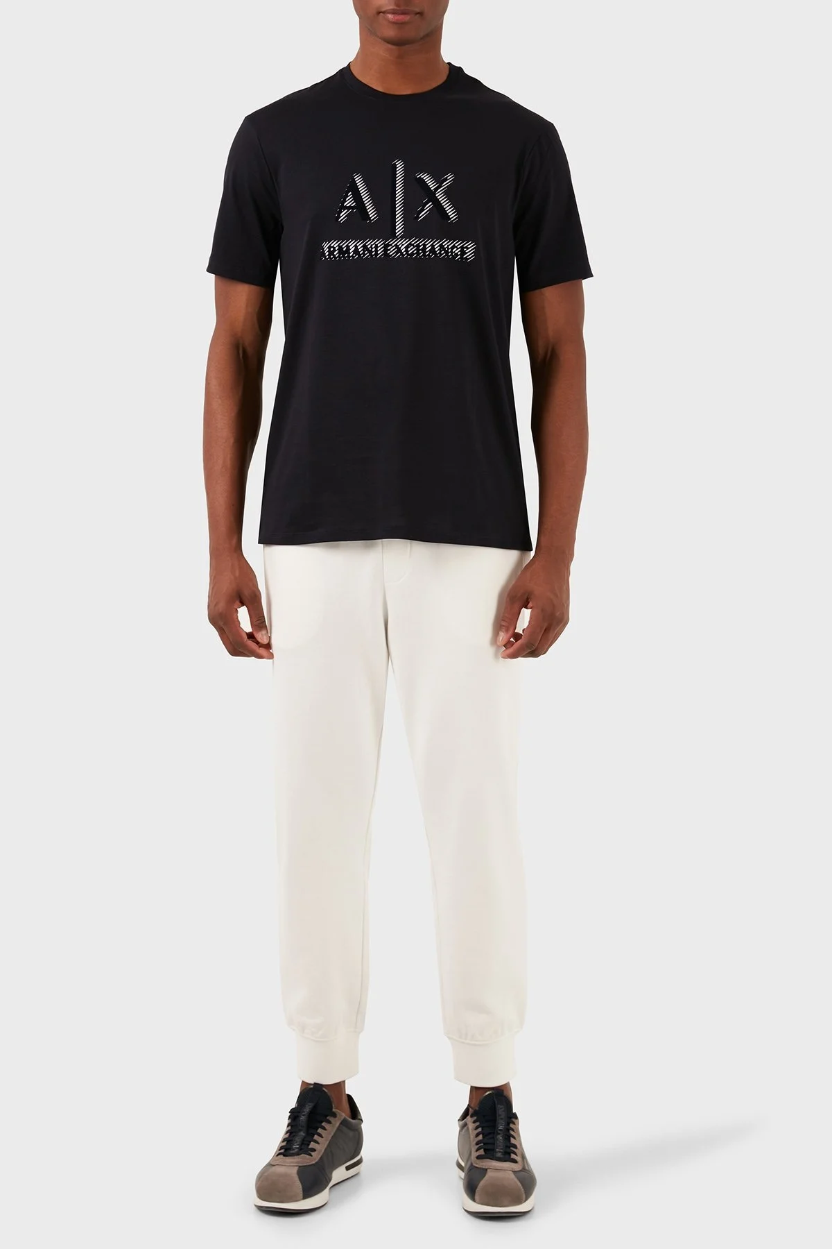 Armani Exchange Pamuklu Regular Fit Bisiklet Yaka Erkek T Shirt 3DZTSA ZJ9AZ 1583 LACİVERT - 4