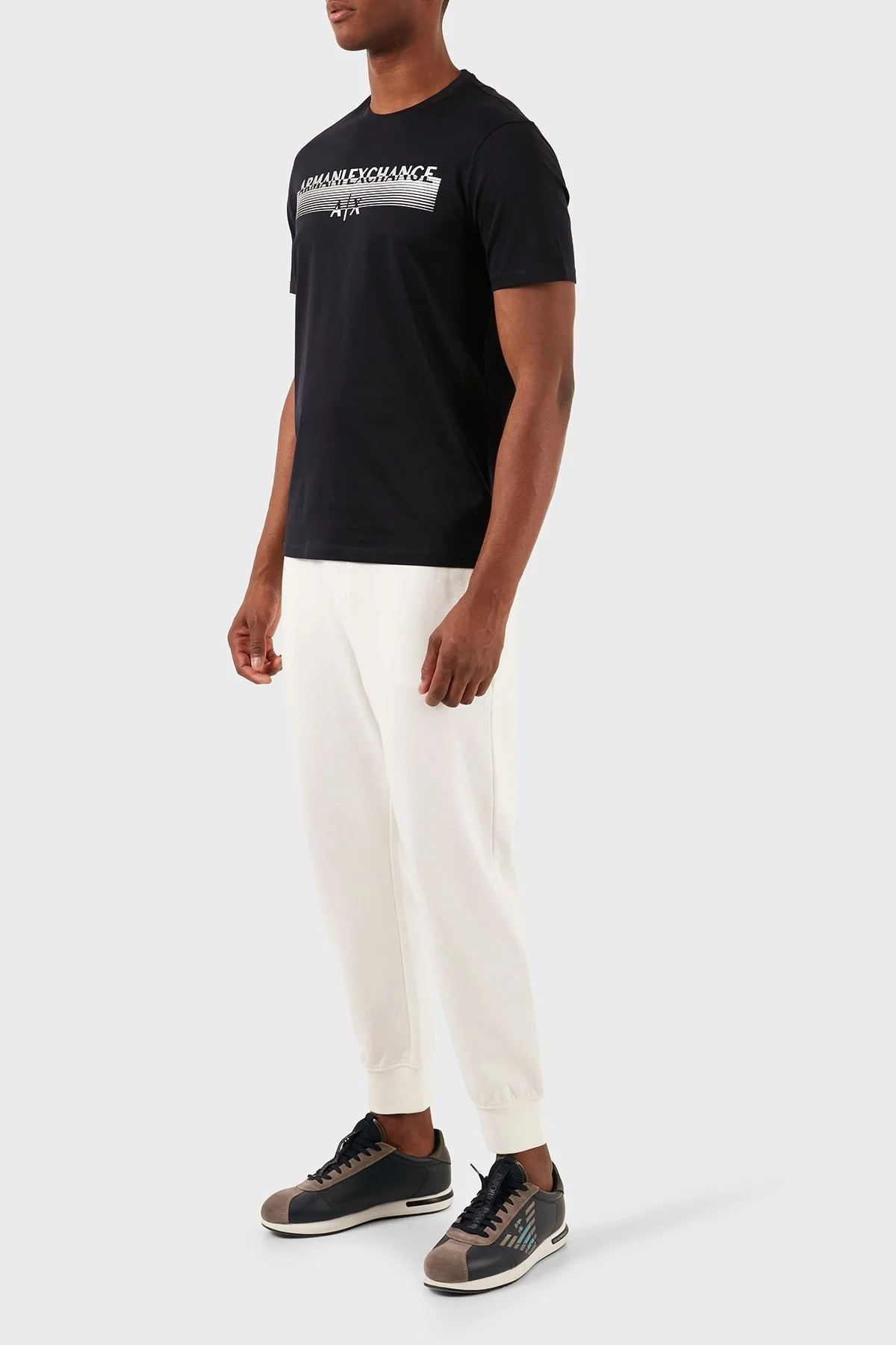 Armani Exchange Pamuklu Regular Fit Bisiklet Yaka Erkek T Shirt 3DZTSD ZJ9AZ 1583 LACİVERT - 4