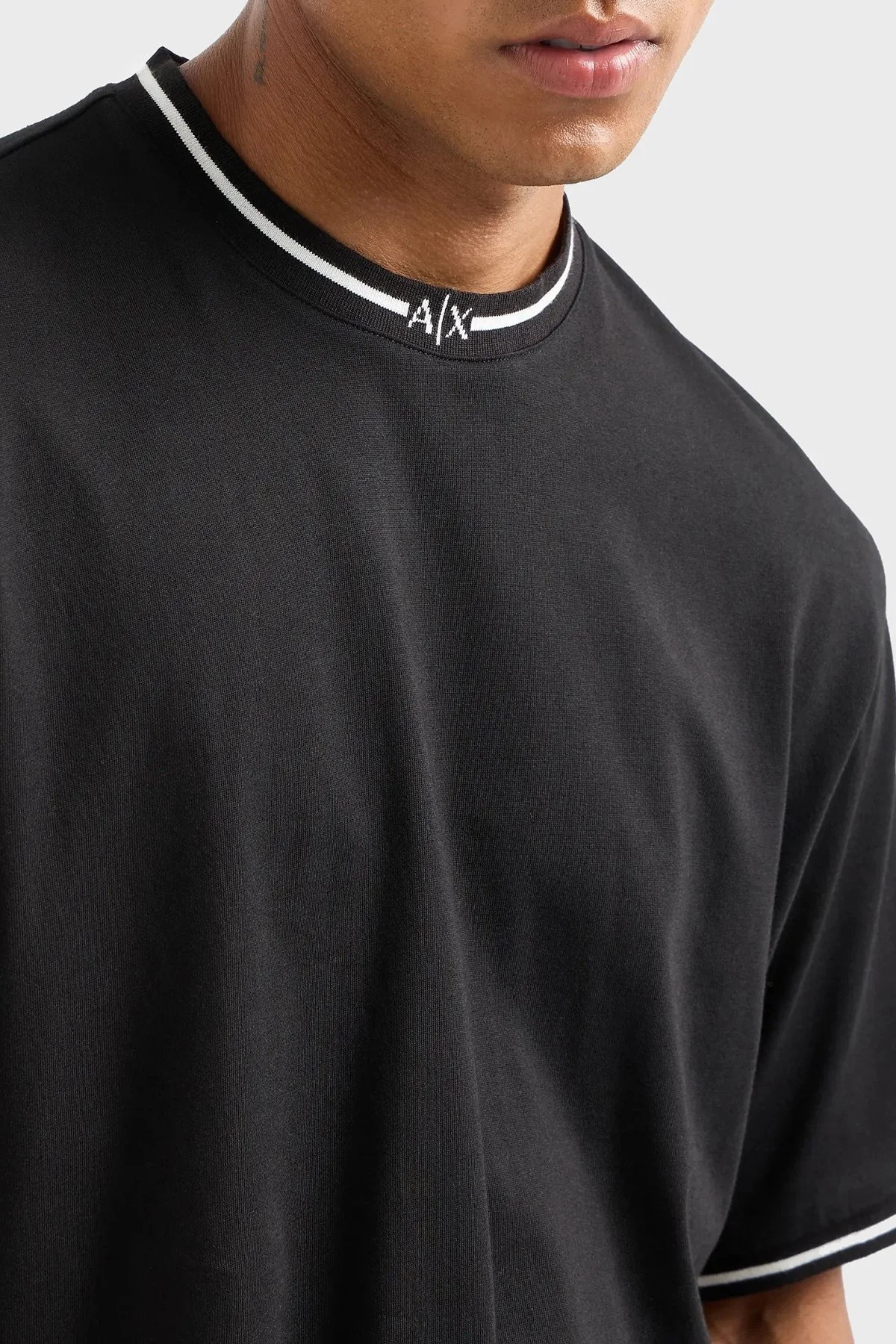 Armani Exchange Pamuklu Regular Fit Bisiklet Yaka Erkek T Shirt 6DZTHX ZJ9JZ 42AT SİYAH - 3
