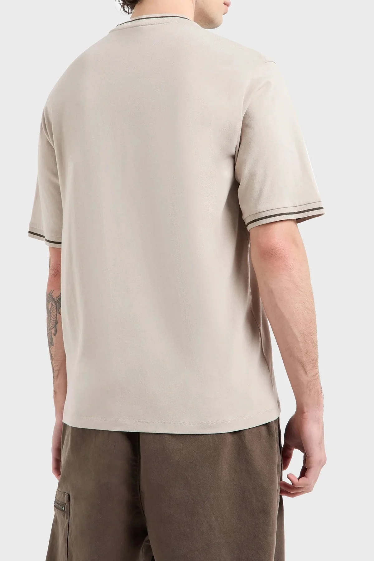 Armani Exchange Pamuklu Regular Fit Bisiklet Yaka Erkek T Shirt 6DZTHX ZJ9JZ 4793 GRİ - 2