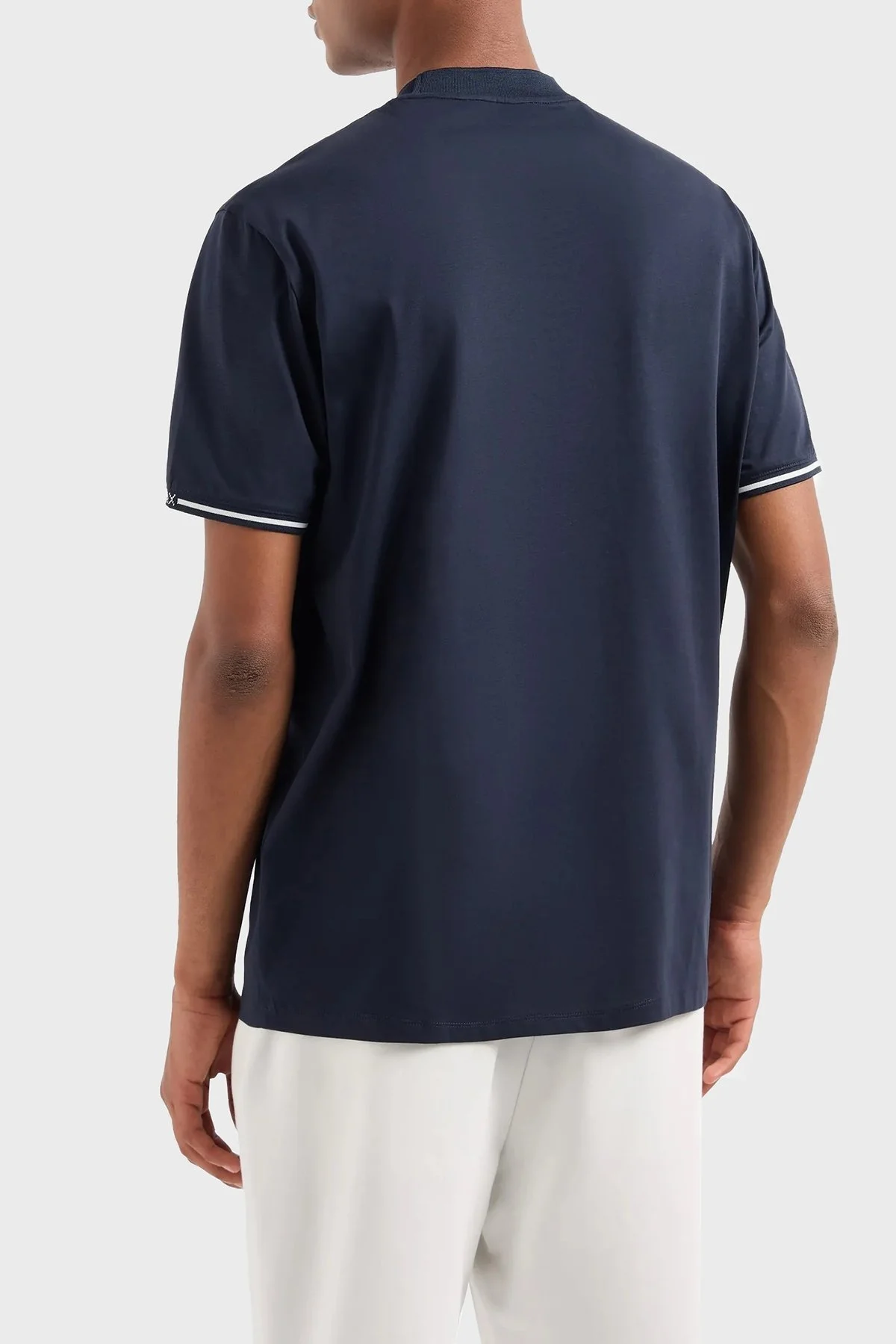 Armani Exchange Pamuklu Regular Fit Bisiklet Yaka Erkek T Shirt 6DZTJB ZJ9AZ 1510 LACİVERT - 2