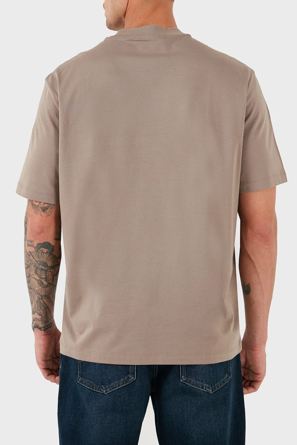 Armani Exchange Pamuklu Regular Fit Bisiklet Yaka Erkek T Shirt 6DZTJR ZJ9AZ 17AC VİZON - 8