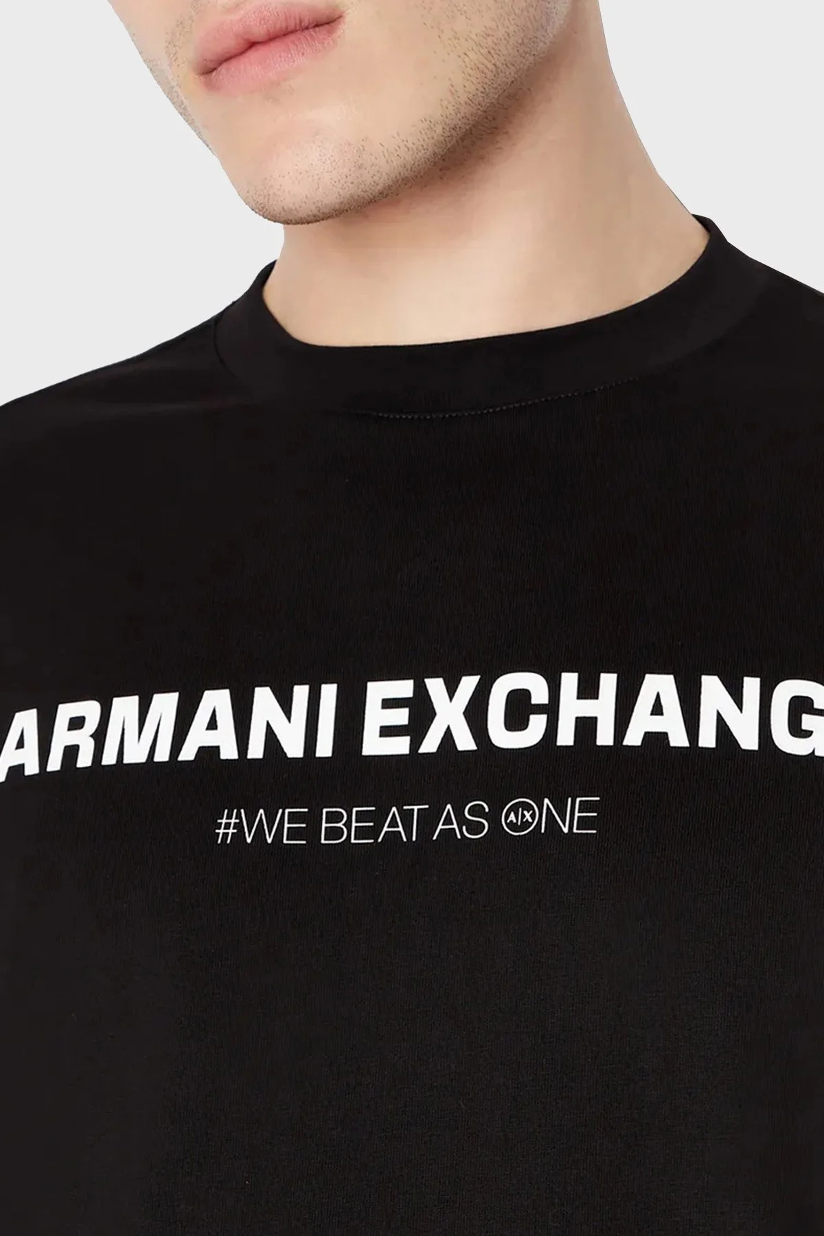 Armani Exchange Pamuklu Regular Fit Bisiklet Yaka Erkek T Shirt 6RZMHM ZJDHZ 1200 SİYAH - 3