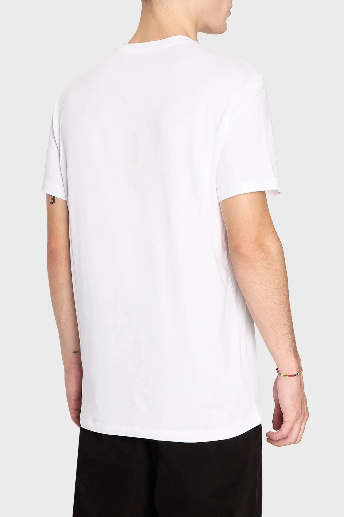 Armani Exchange Pamuklu Regular Fit Bisiklet Yaka Erkek T Shirt 6RZTAP ZJ9TZ 1100 BEYAZ - 2