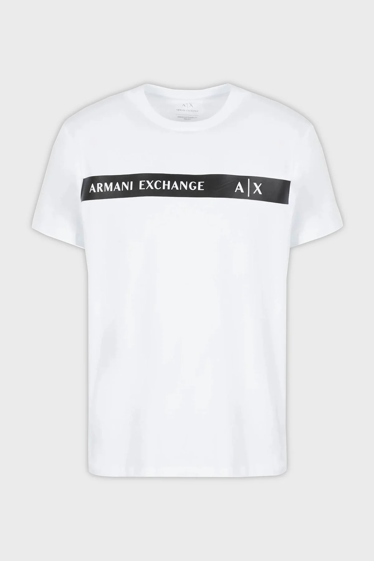 Armani Exchange Pamuklu Regular Fit Bisiklet Yaka Erkek T Shirt 6RZTAP ZJ9TZ 1100 BEYAZ - 4