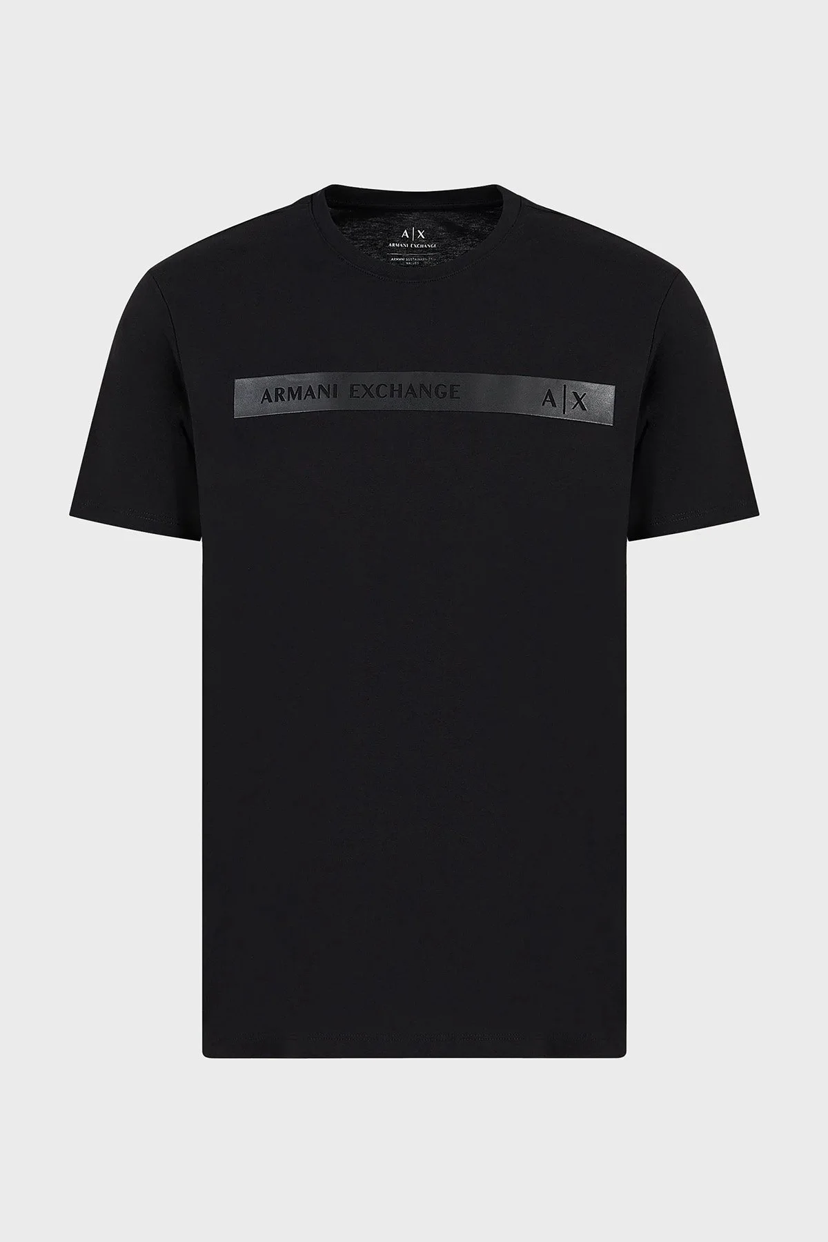 Armani Exchange Pamuklu Regular Fit Bisiklet Yaka Erkek T Shirt 6RZTAP ZJ9TZ 1200 SİYAH - 4