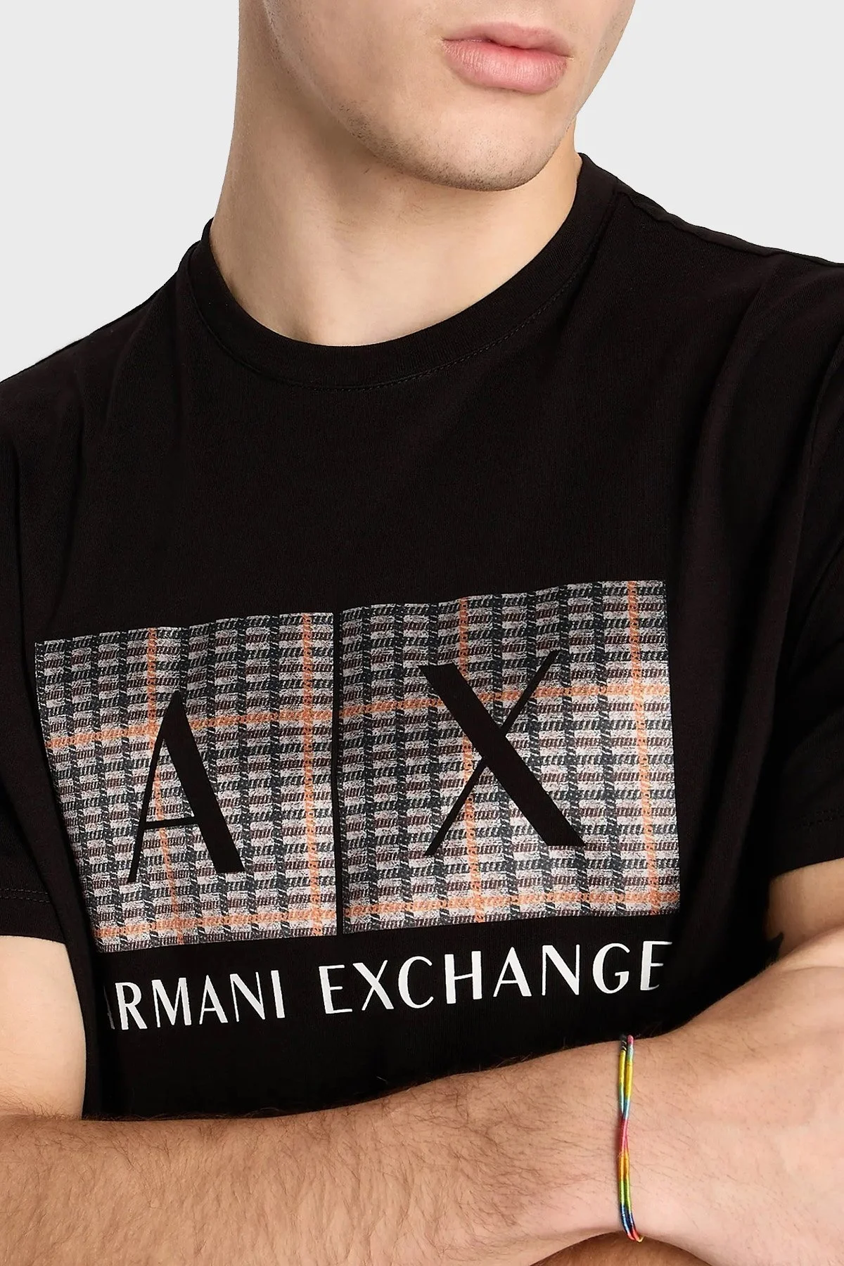 Armani Exchange Pamuklu Regular Fit Bisiklet Yaka Erkek T Shirt 6RZTHA ZJBYZ 1200 SİYAH - 3