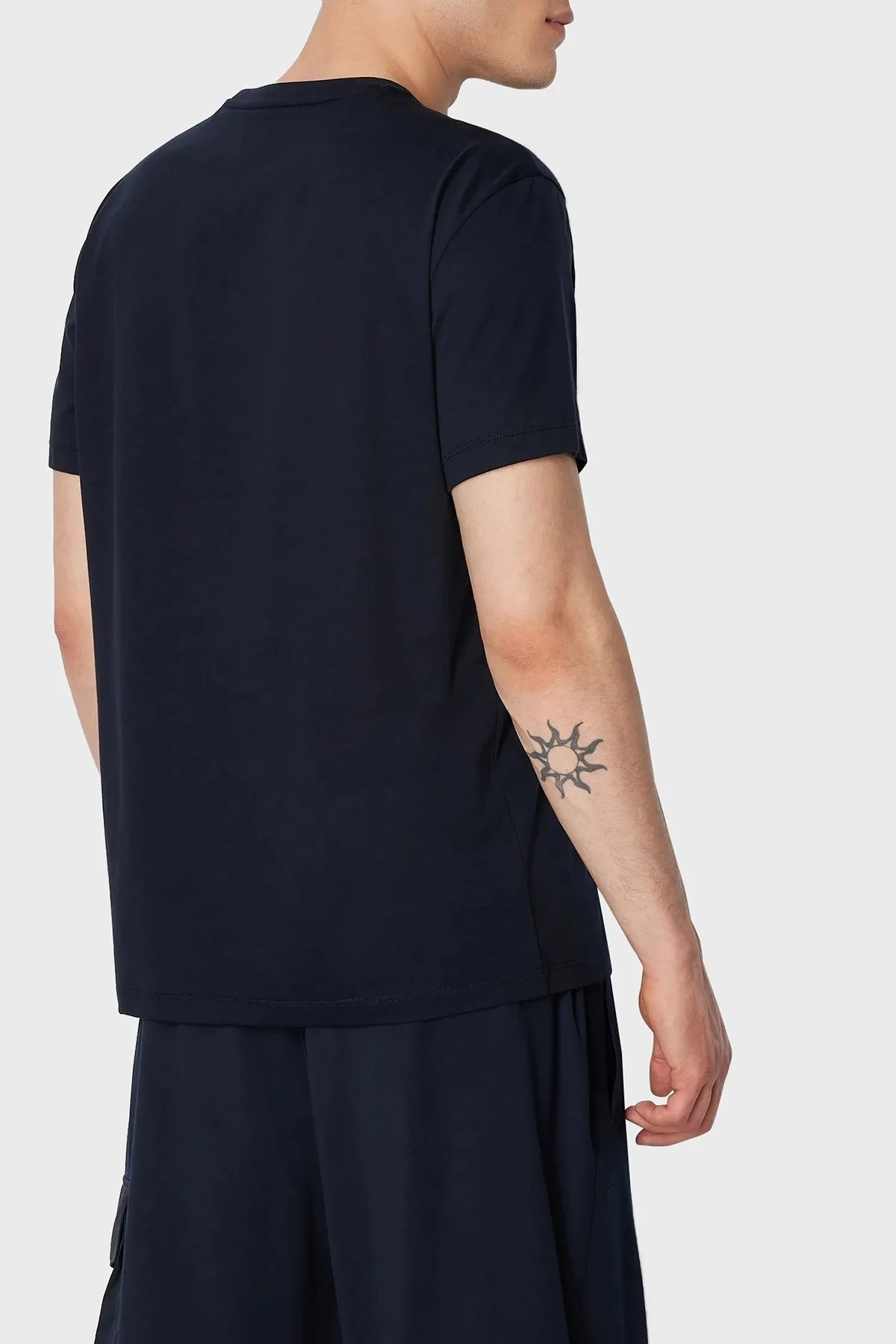 Armani Exchange Pamuklu Regular Fit Bisiklet Yaka Erkek T Shirt 6RZTHF ZJ9AZ 1510 LACİVERT - 2