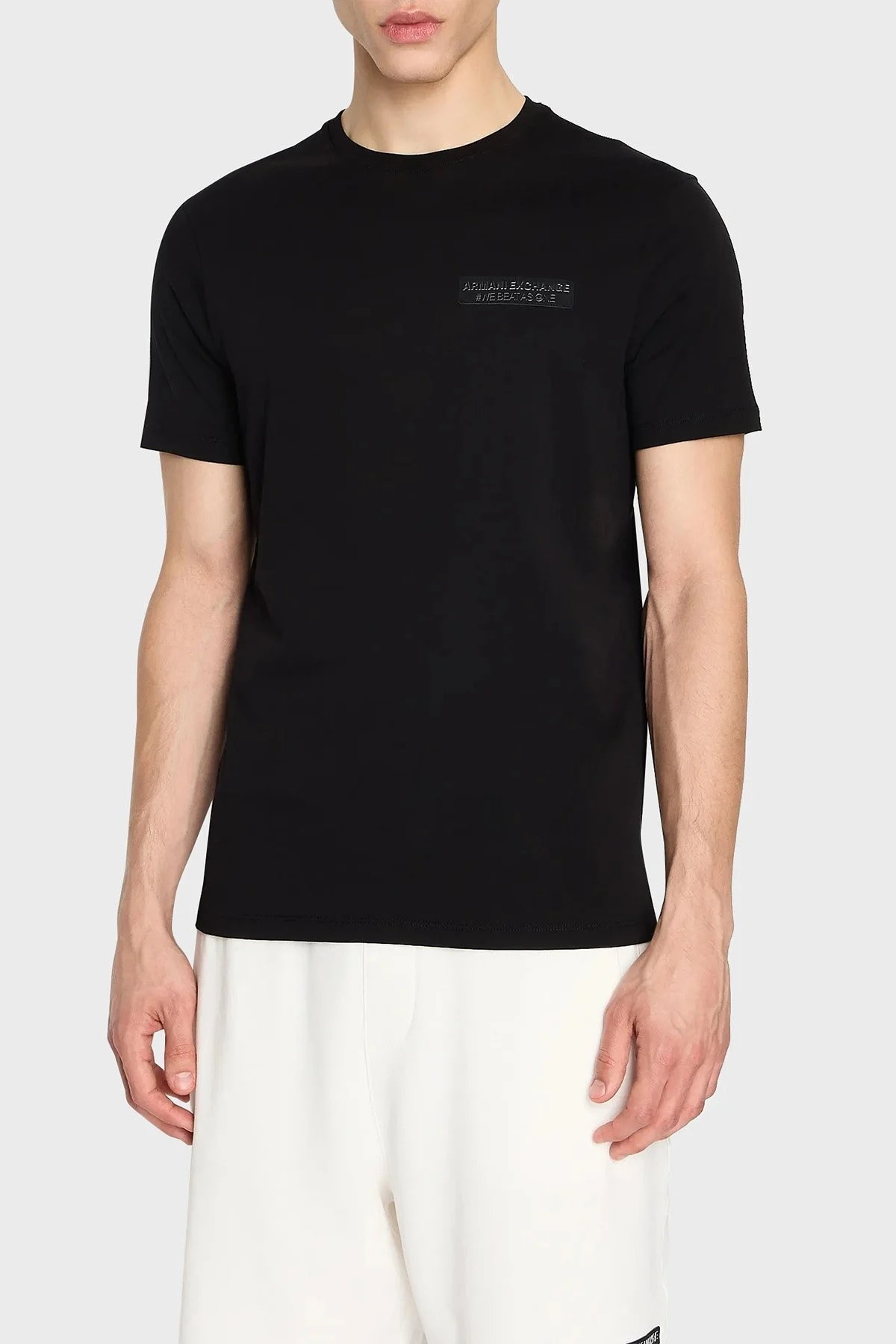 Armani Exchange Pamuklu Regular Fit Bisiklet Yaka Erkek T Shirt 6RZTHJ ZJ8EZ 1200 SİYAH - 1