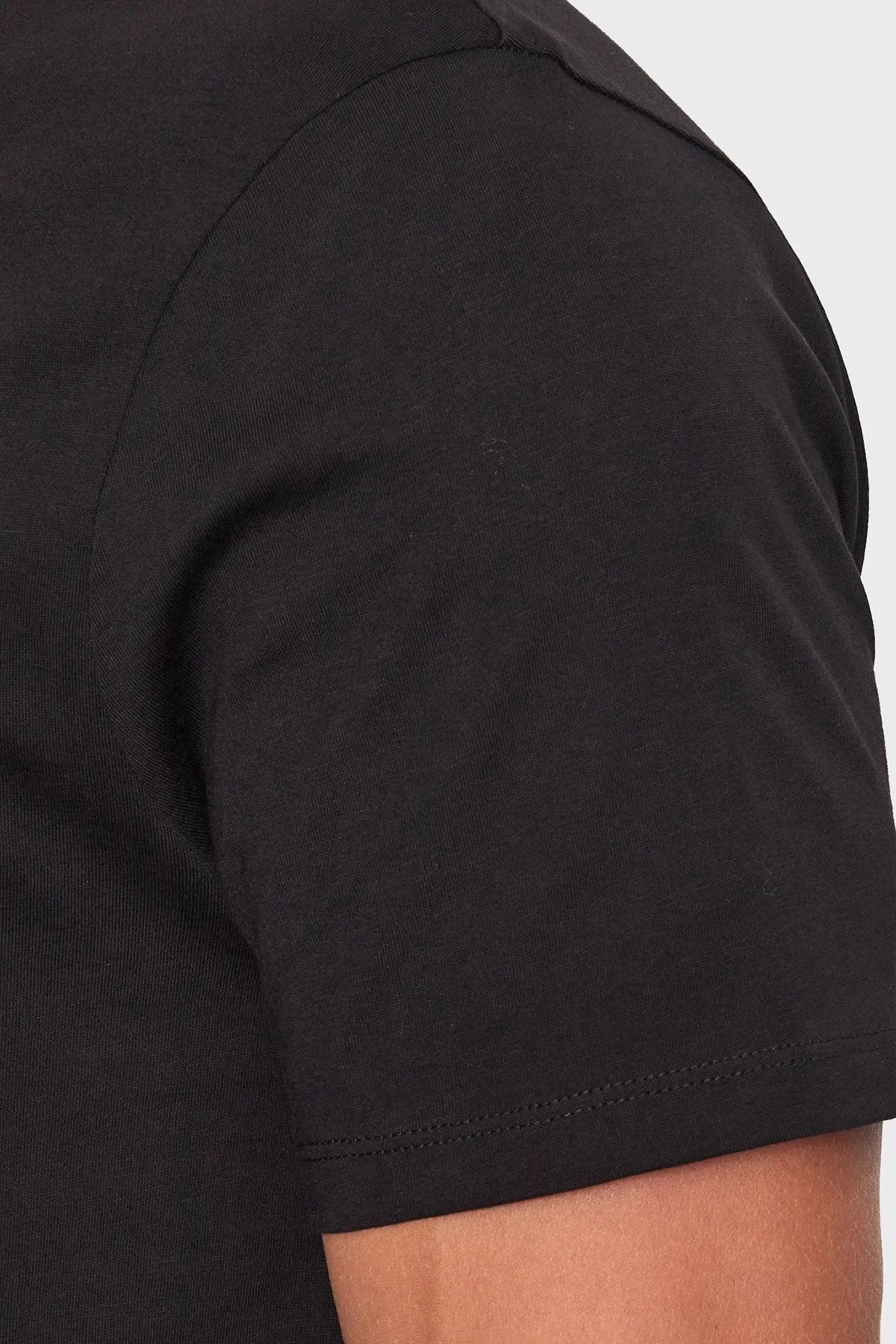 Armani Exchange Pamuklu Regular Fit Bisiklet Yaka Erkek T Shirt 6RZTHL ZJ8EZ 1200 SİYAH - 4