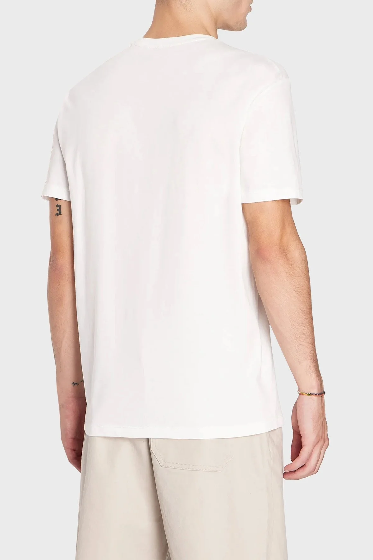 Armani Exchange Pamuklu Regular Fit Bisiklet Yaka Erkek T Shirt 6RZTJG ZJ8EZ 1116 BEYAZ - 2