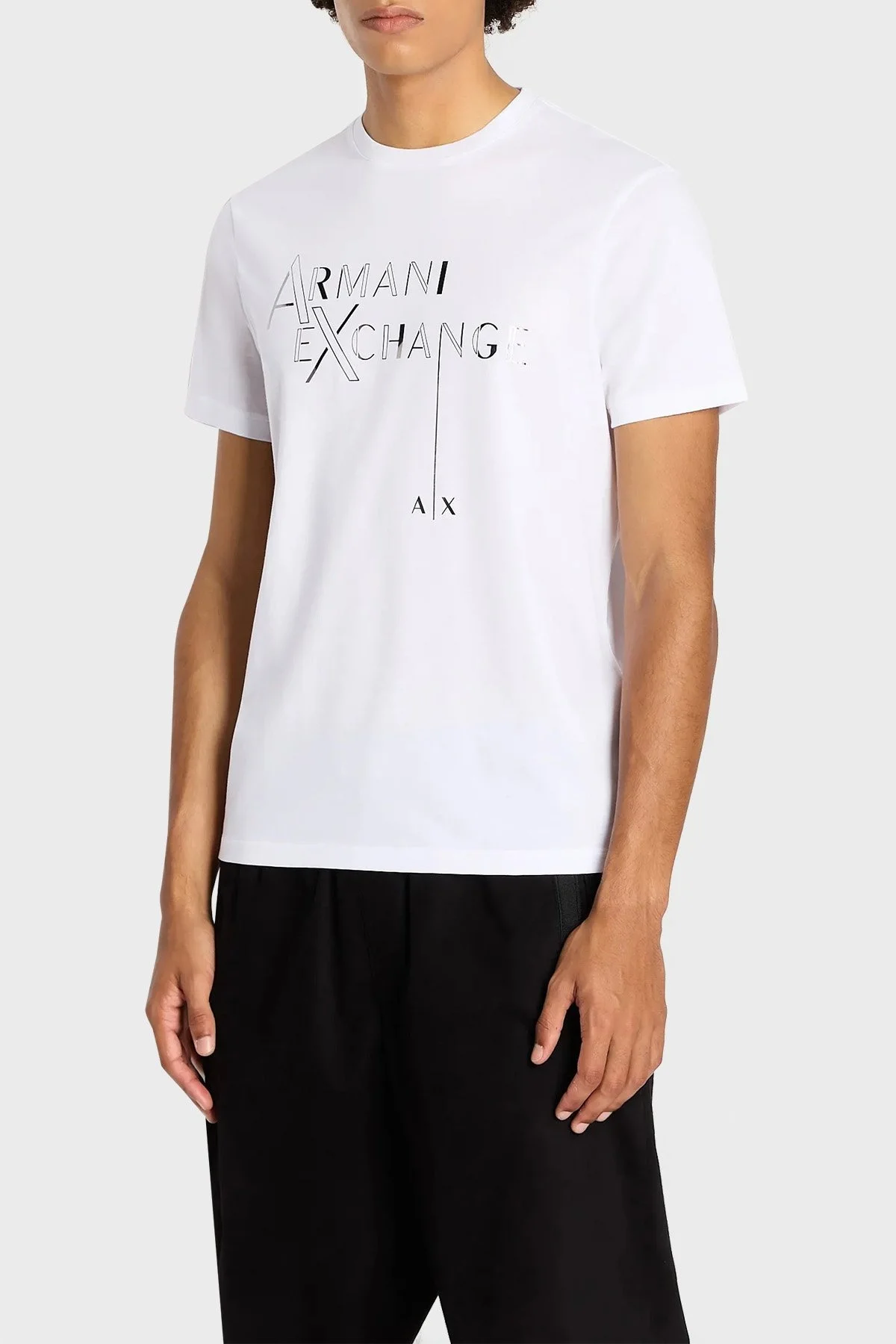 Armani Exchange Pamuklu Regular Fit Bisiklet Yaka Erkek T Shirt 6RZTKB ZJ9AZ 1100 BEYAZ - 1