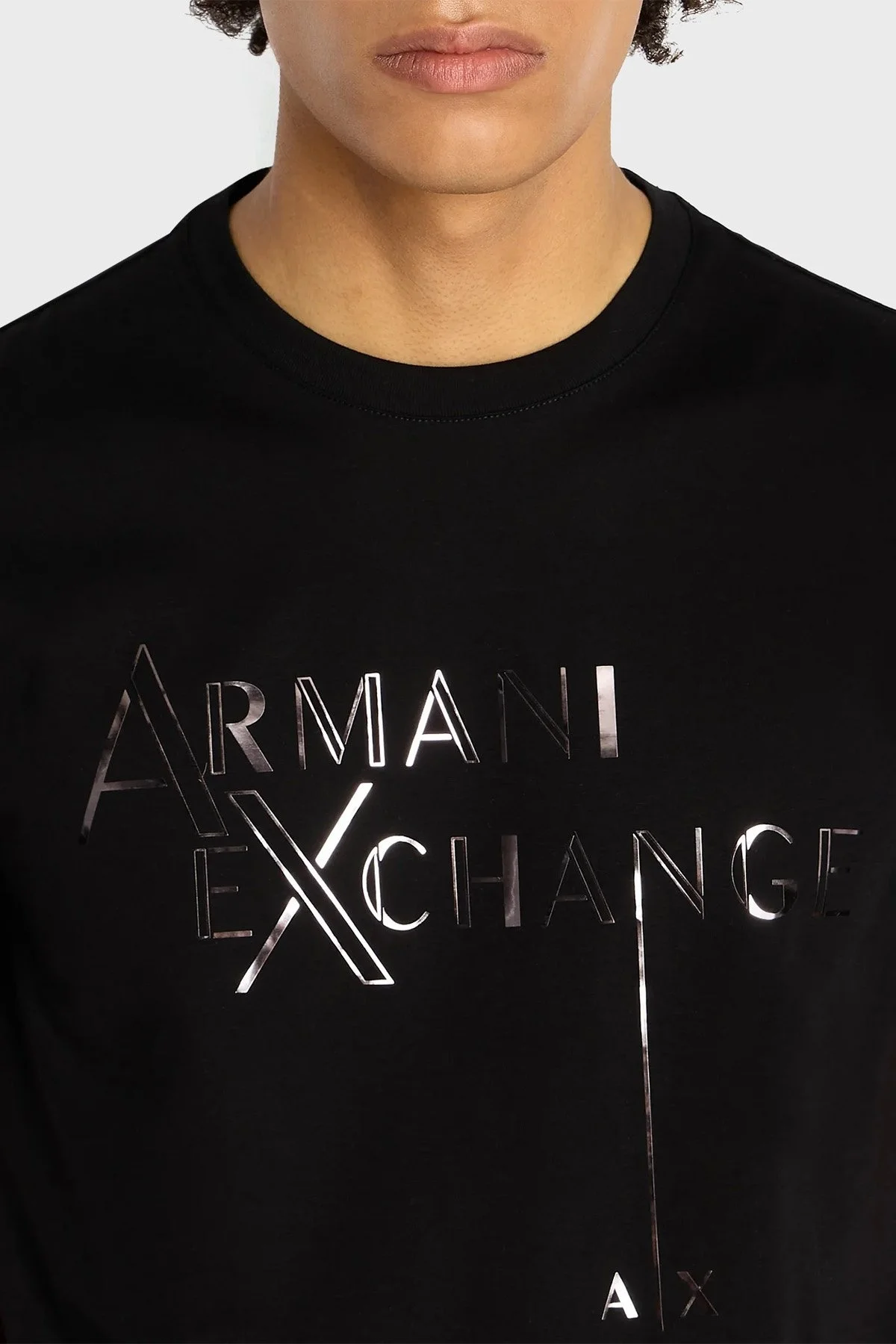 Armani Exchange Pamuklu Regular Fit Bisiklet Yaka Erkek T Shirt 6RZTKB ZJ9AZ 1200 SİYAH - 3